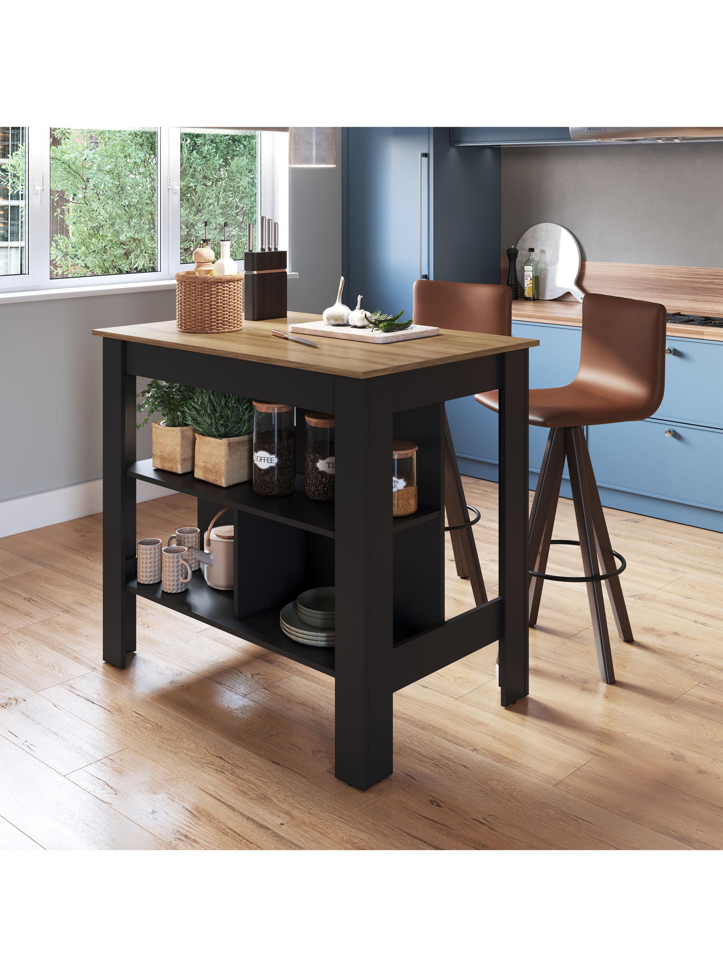 Mueble de Cocina Miel Movel Negro-3
