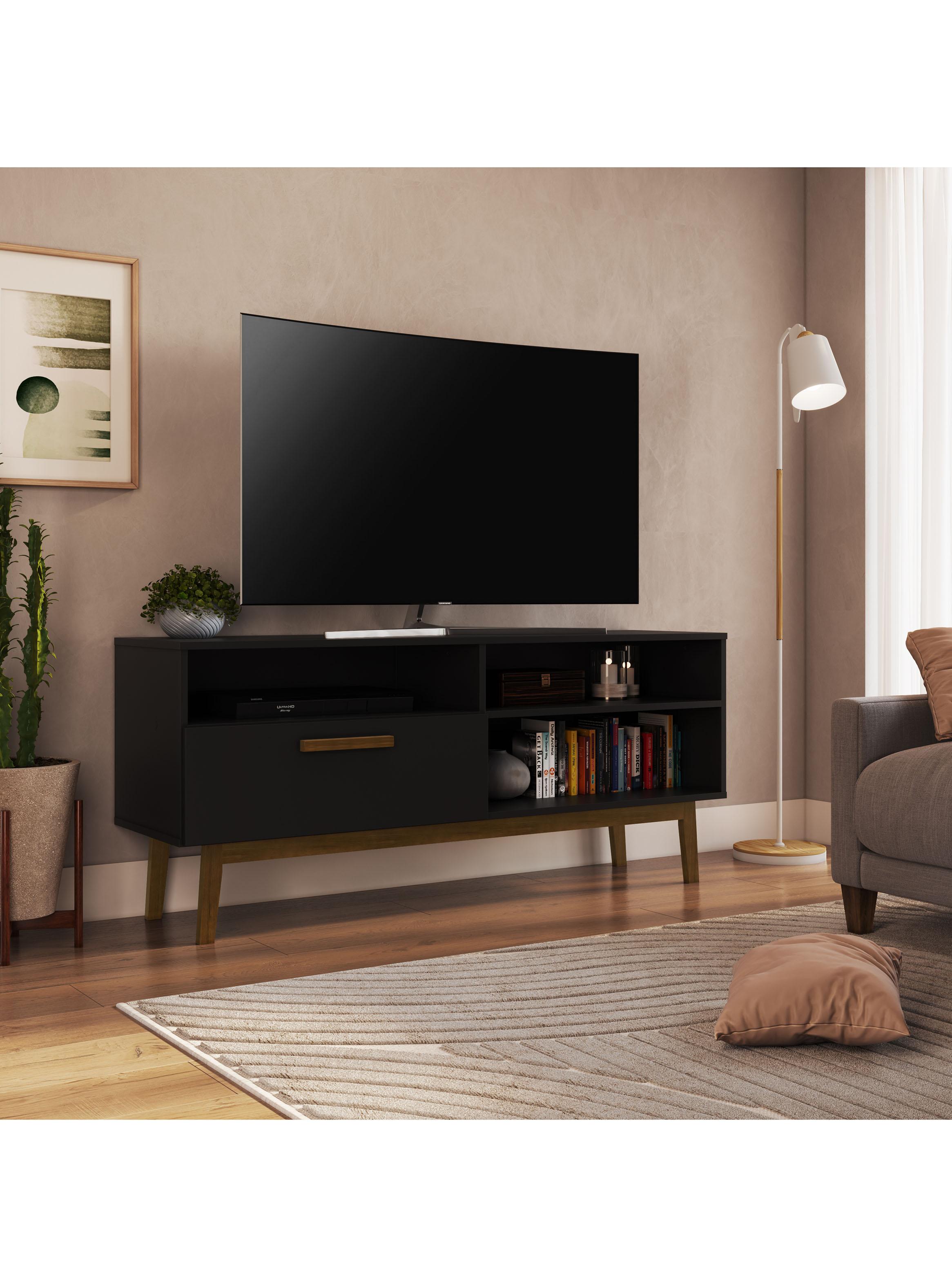 Rack TV 55" 4 Espacios B118 Negro-4
