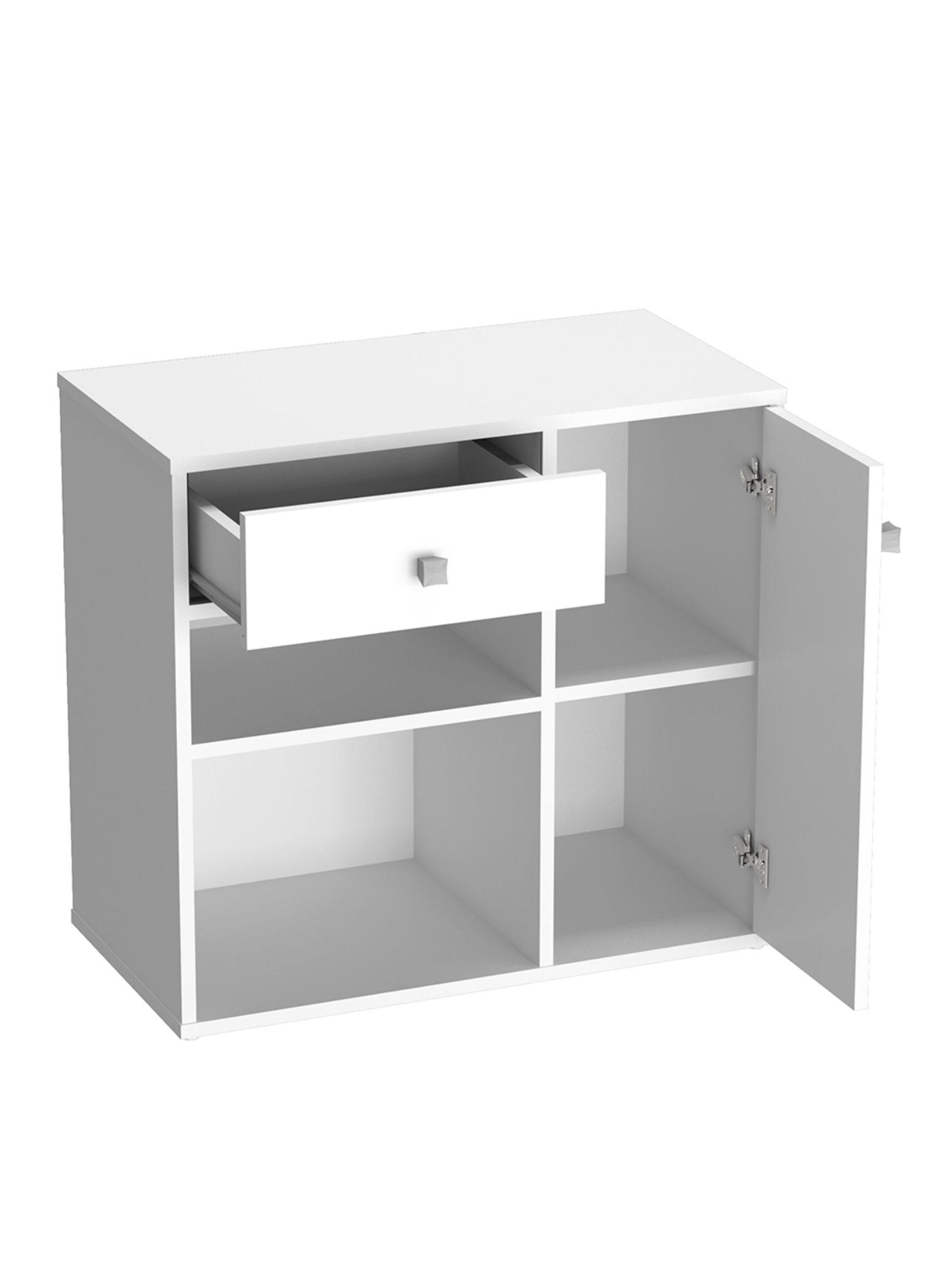 Estante Organizador Patas y Cajón B39 Blanco-2