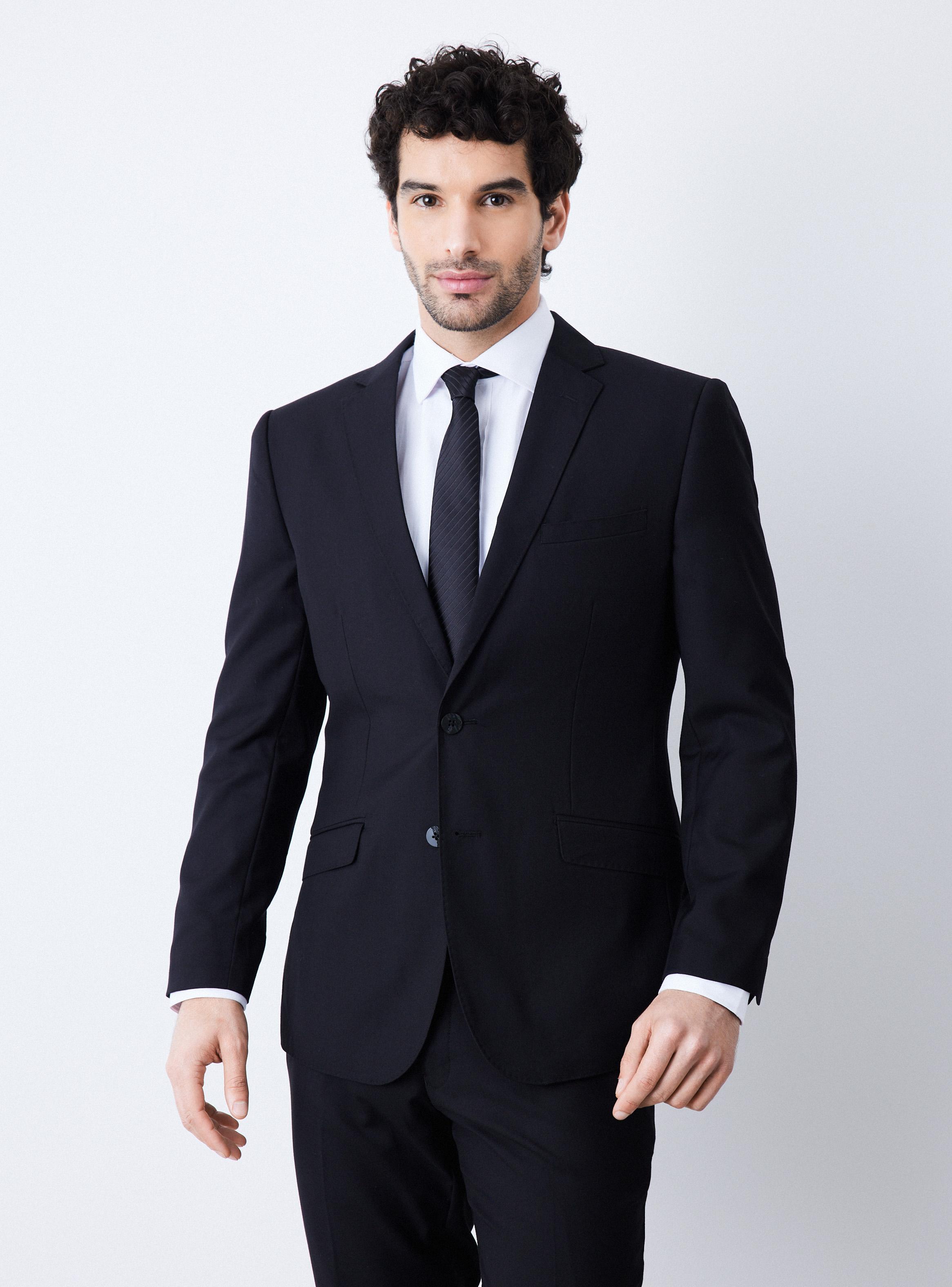 Traje Recto Slim Fit Liso-0