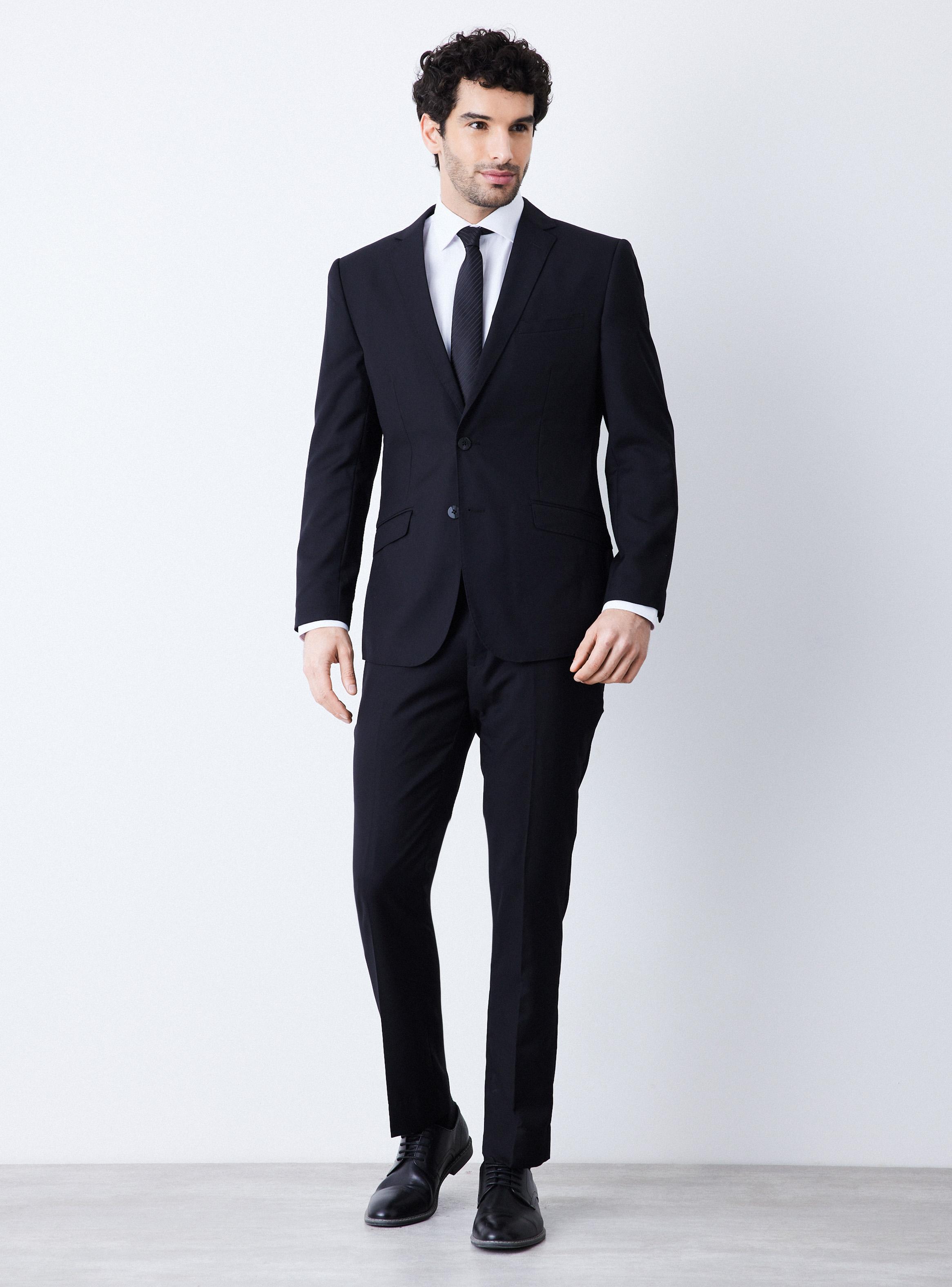 Traje Recto Slim Fit Liso-4