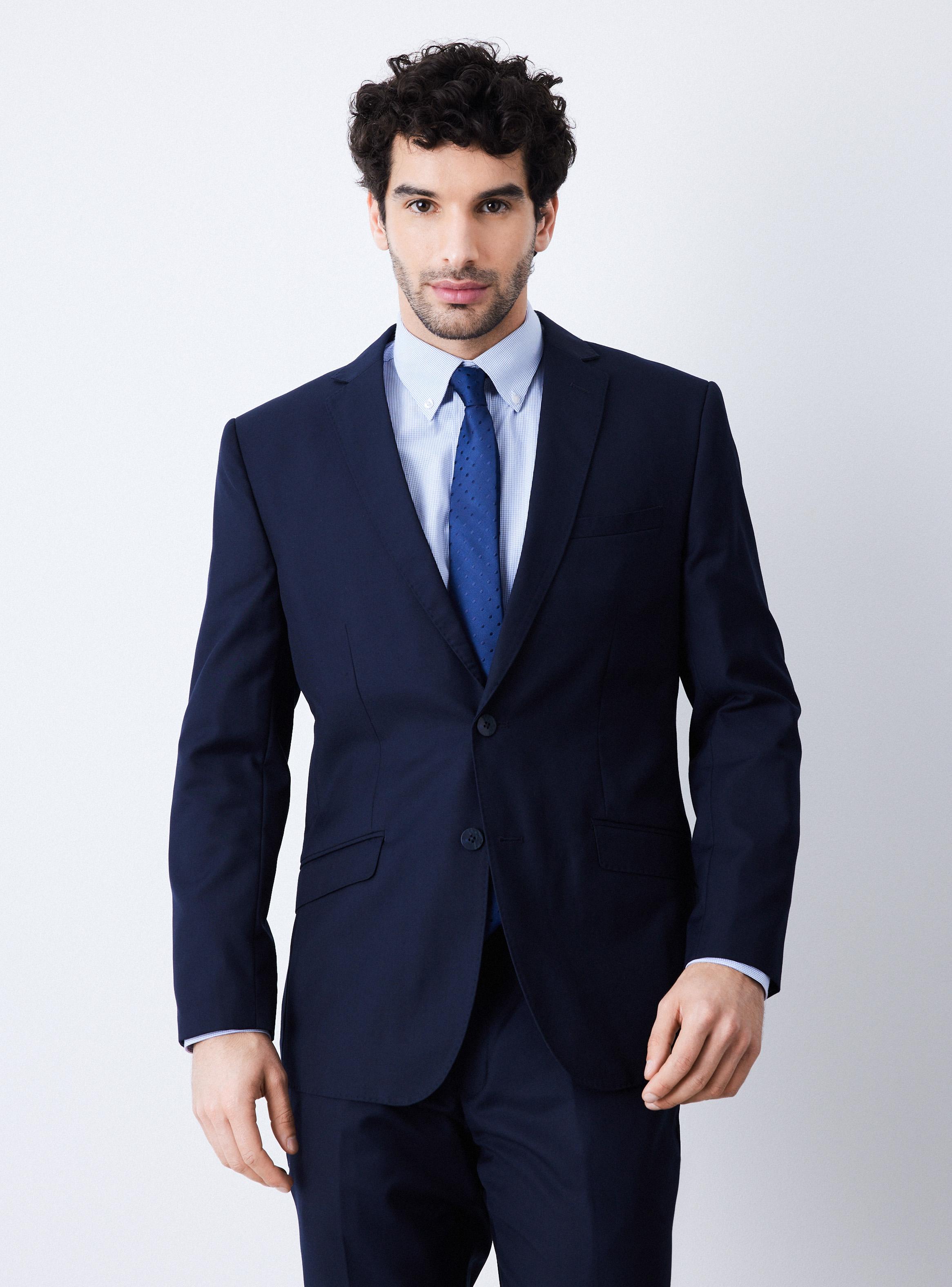 Traje Recto Liso Slim Fit-0