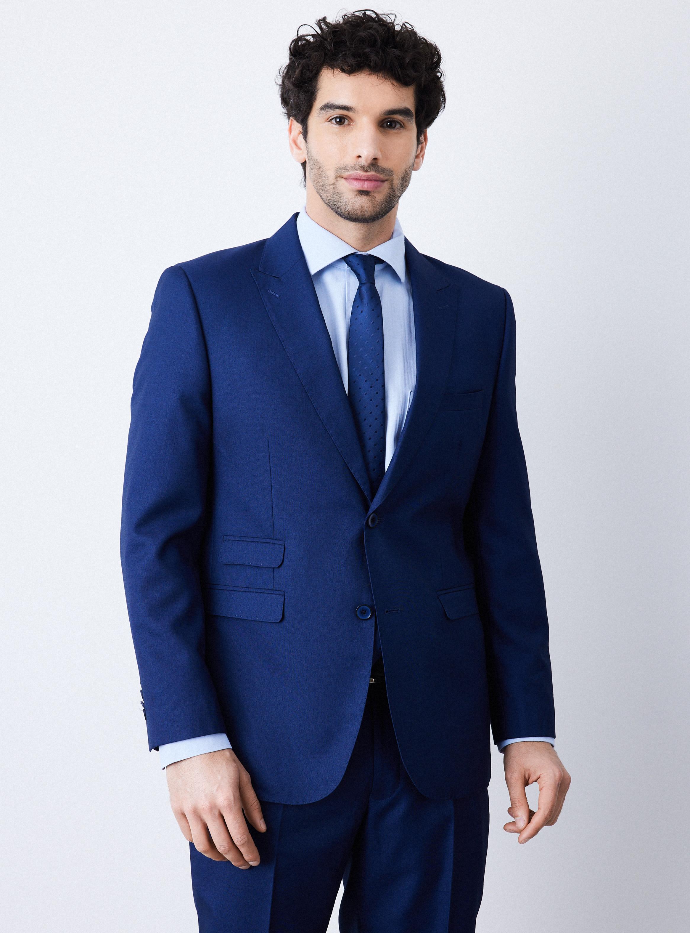 Traje Recto Slim Fit Fantasía Sal y Pimienta-0
