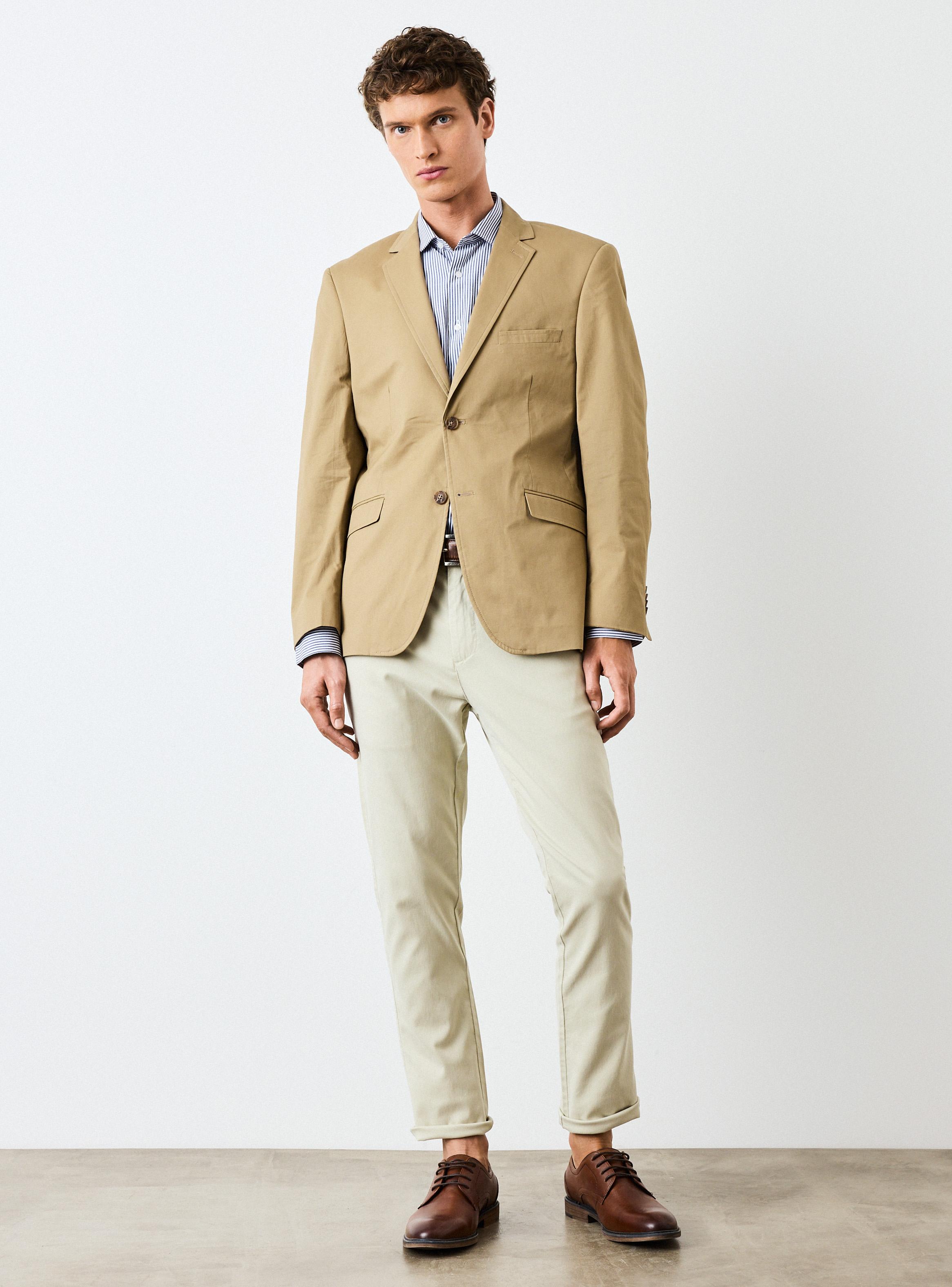 Vestón Recto Algodón Slim-4