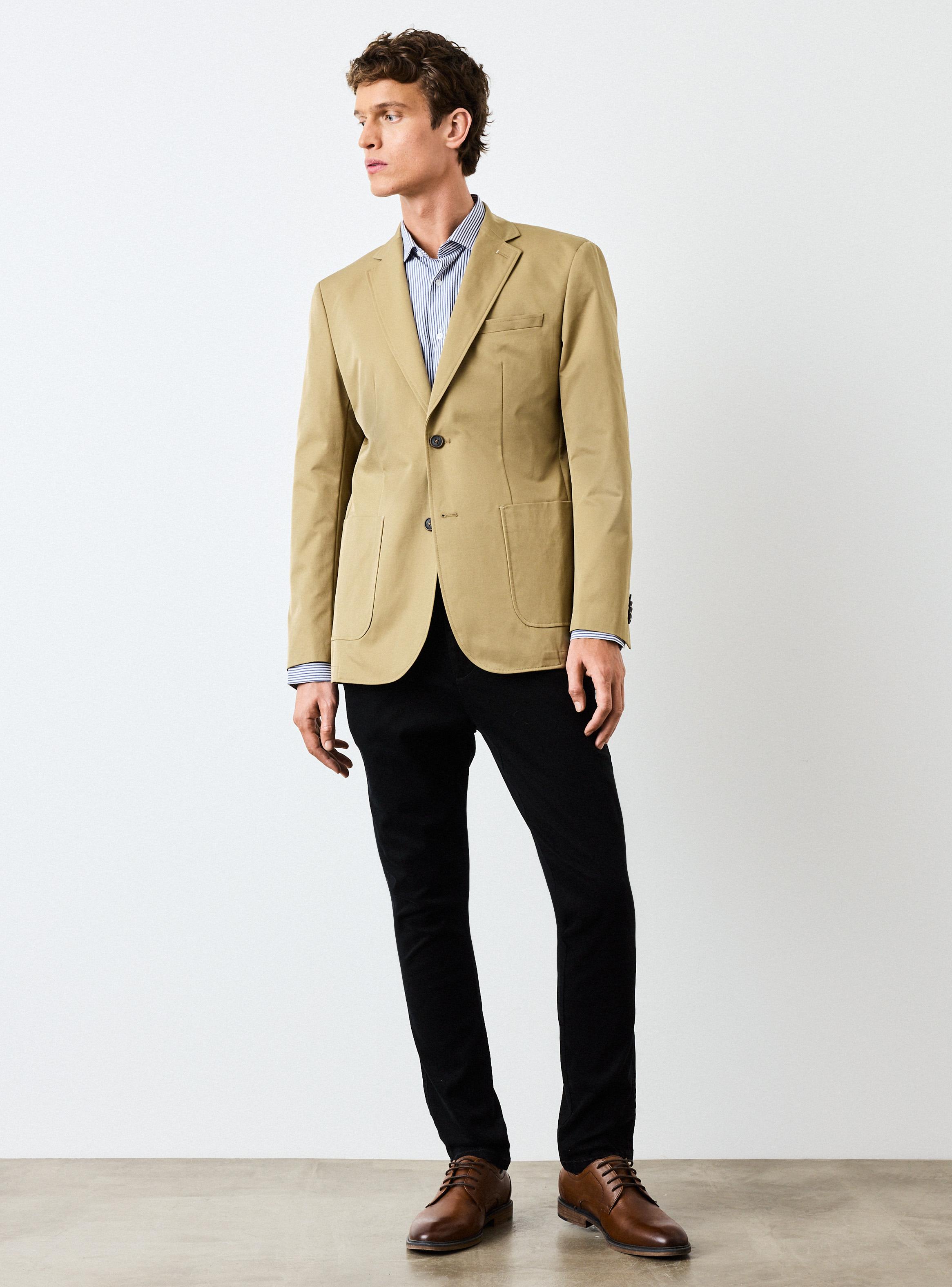 Vestón Recto Slim Fantasía Gabardina-4