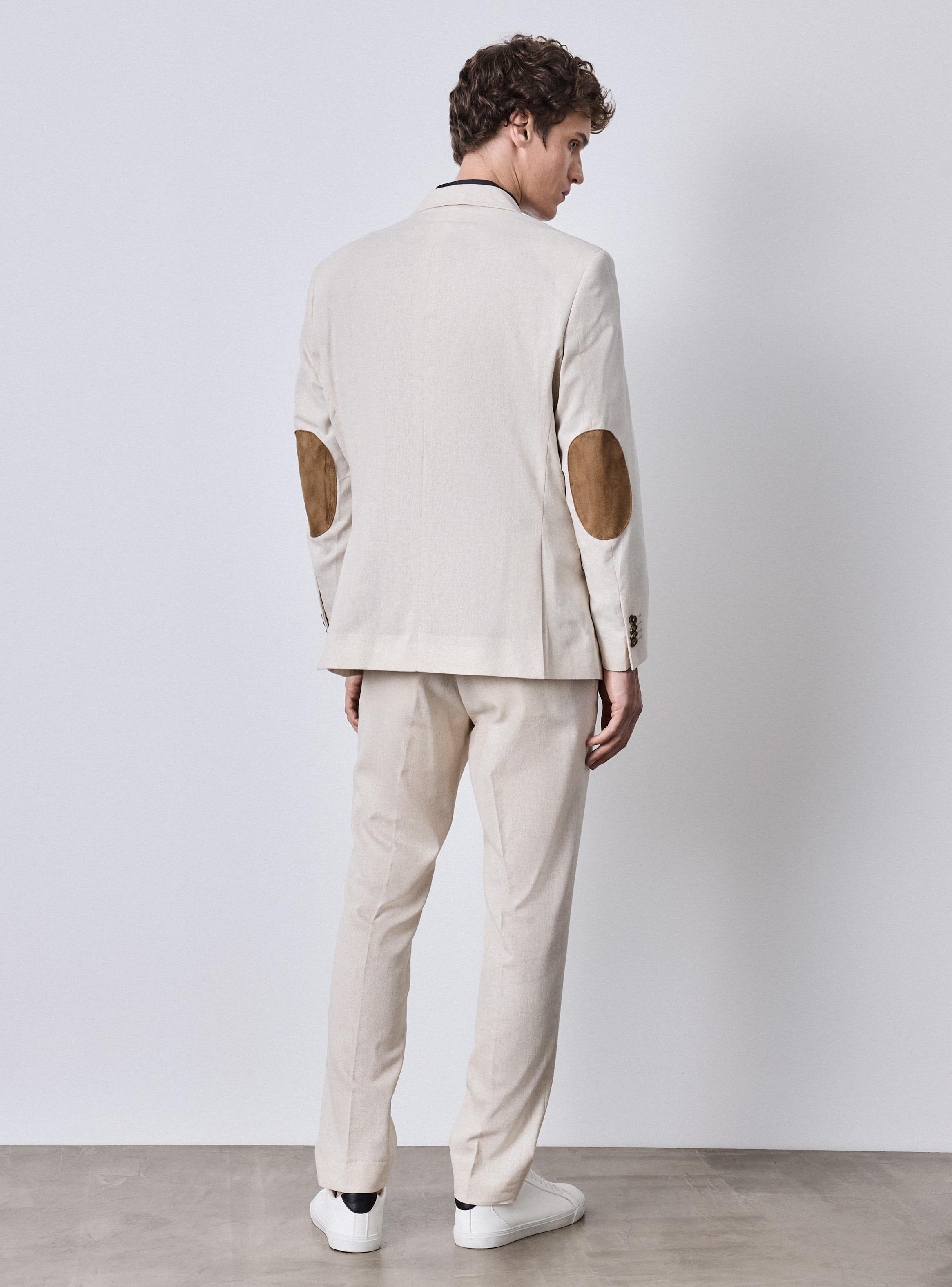 Vestón Recto con Lino Slim Fit-5