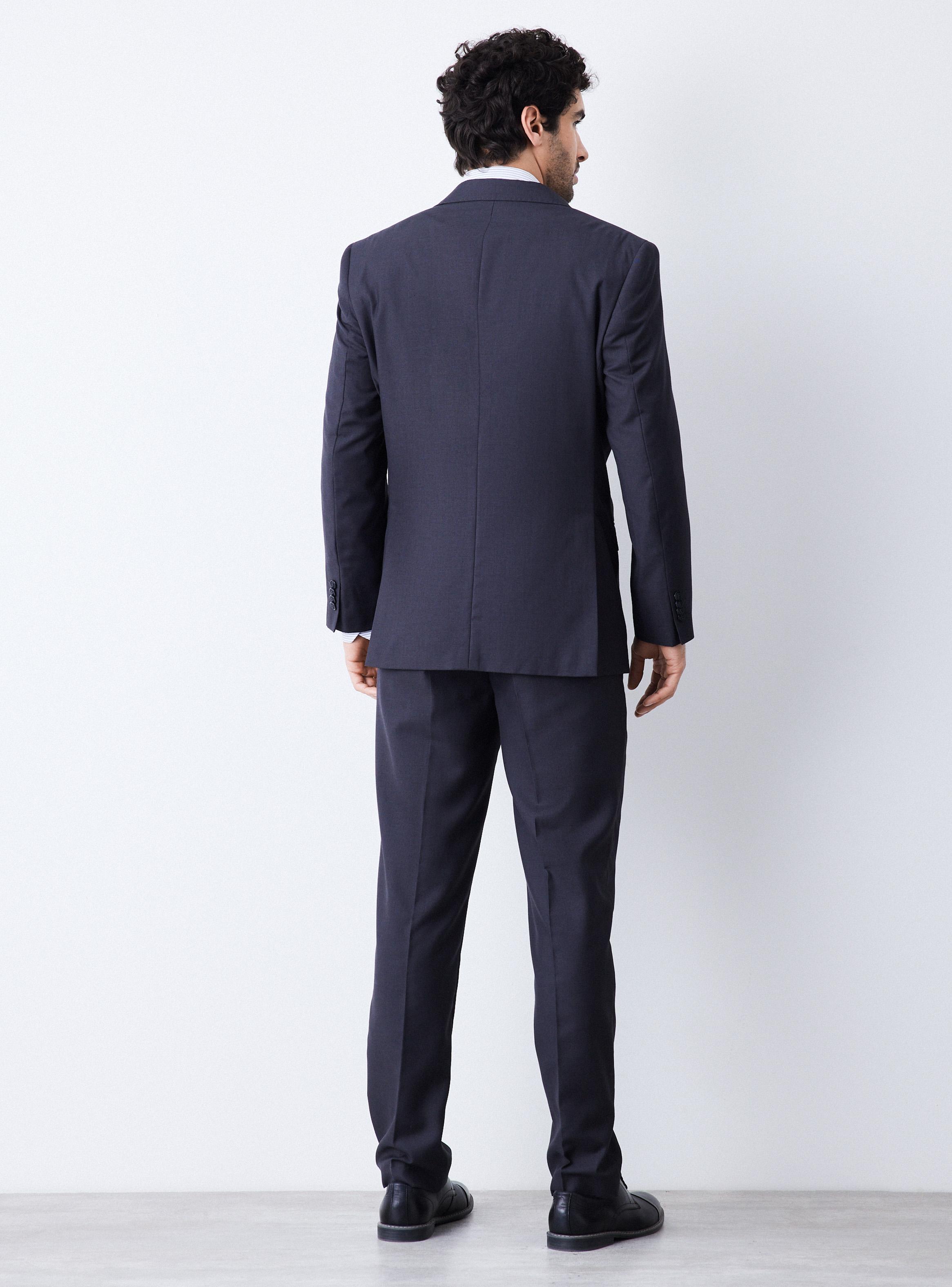 Traje Recto Regular Fit Liso Colores-5