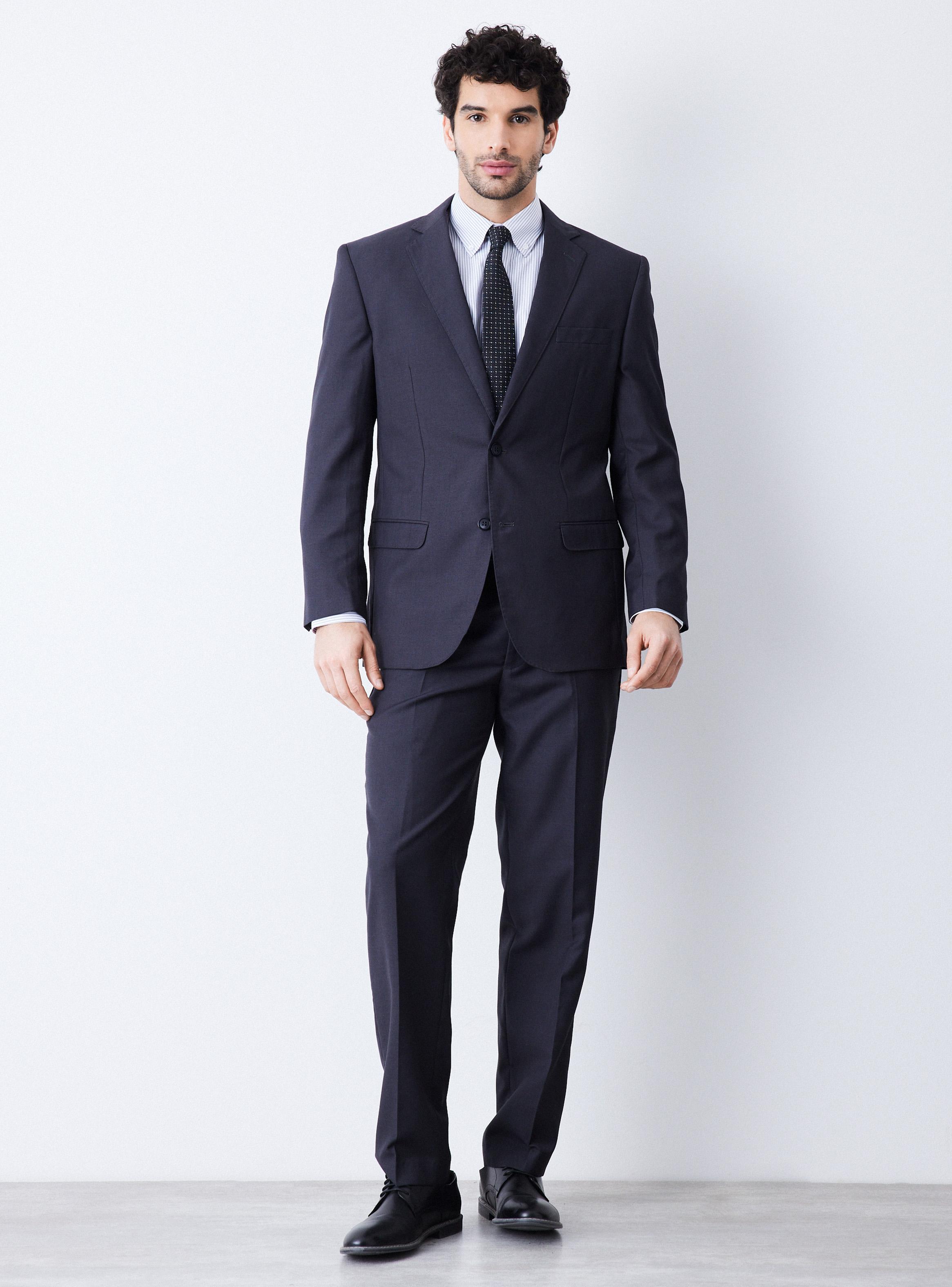 Traje Recto Regular Fit Liso Colores-4