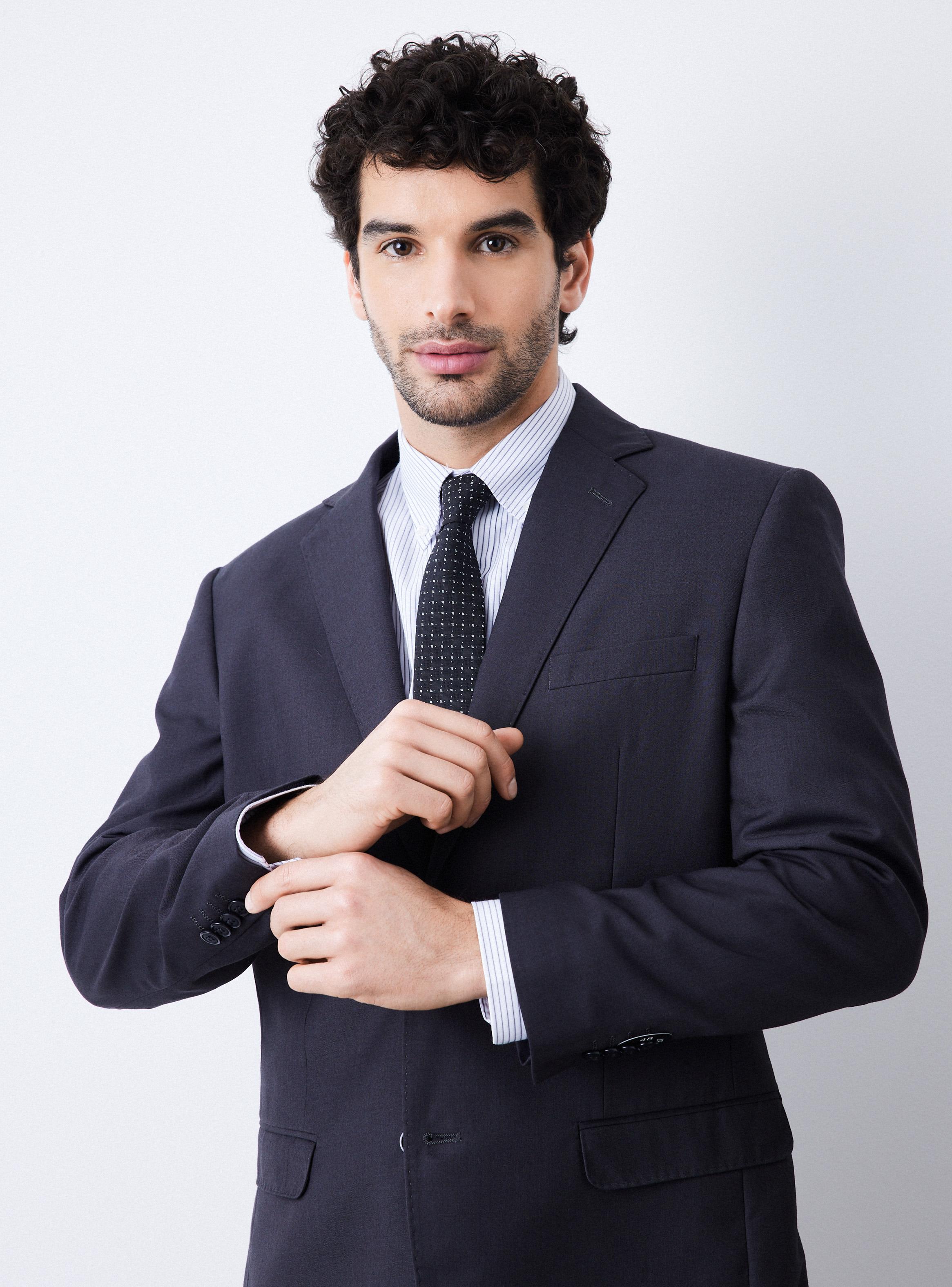 Traje Recto Regular Fit Liso Colores-3