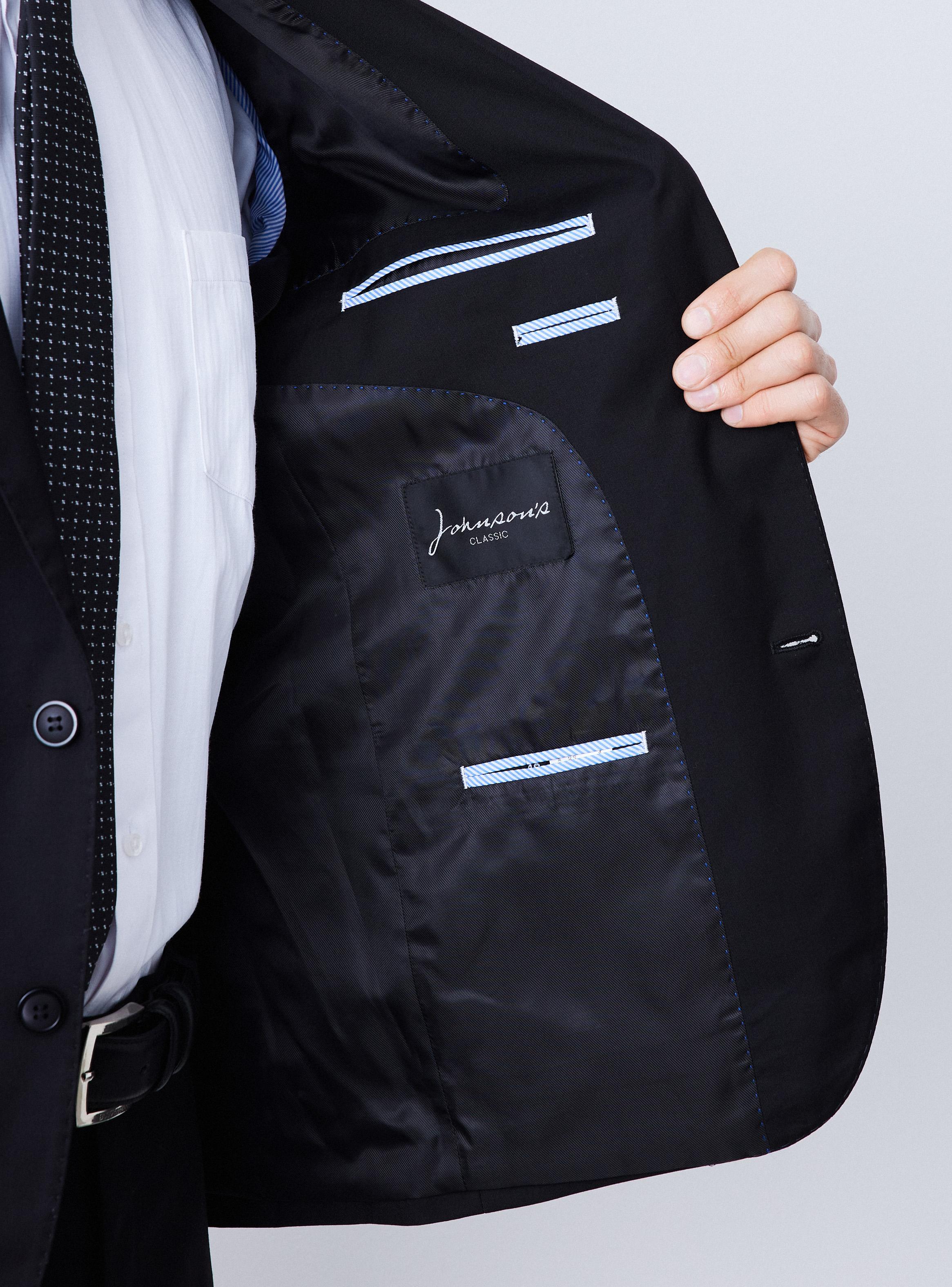 Traje Recto Regular Fit Negro Liso-2