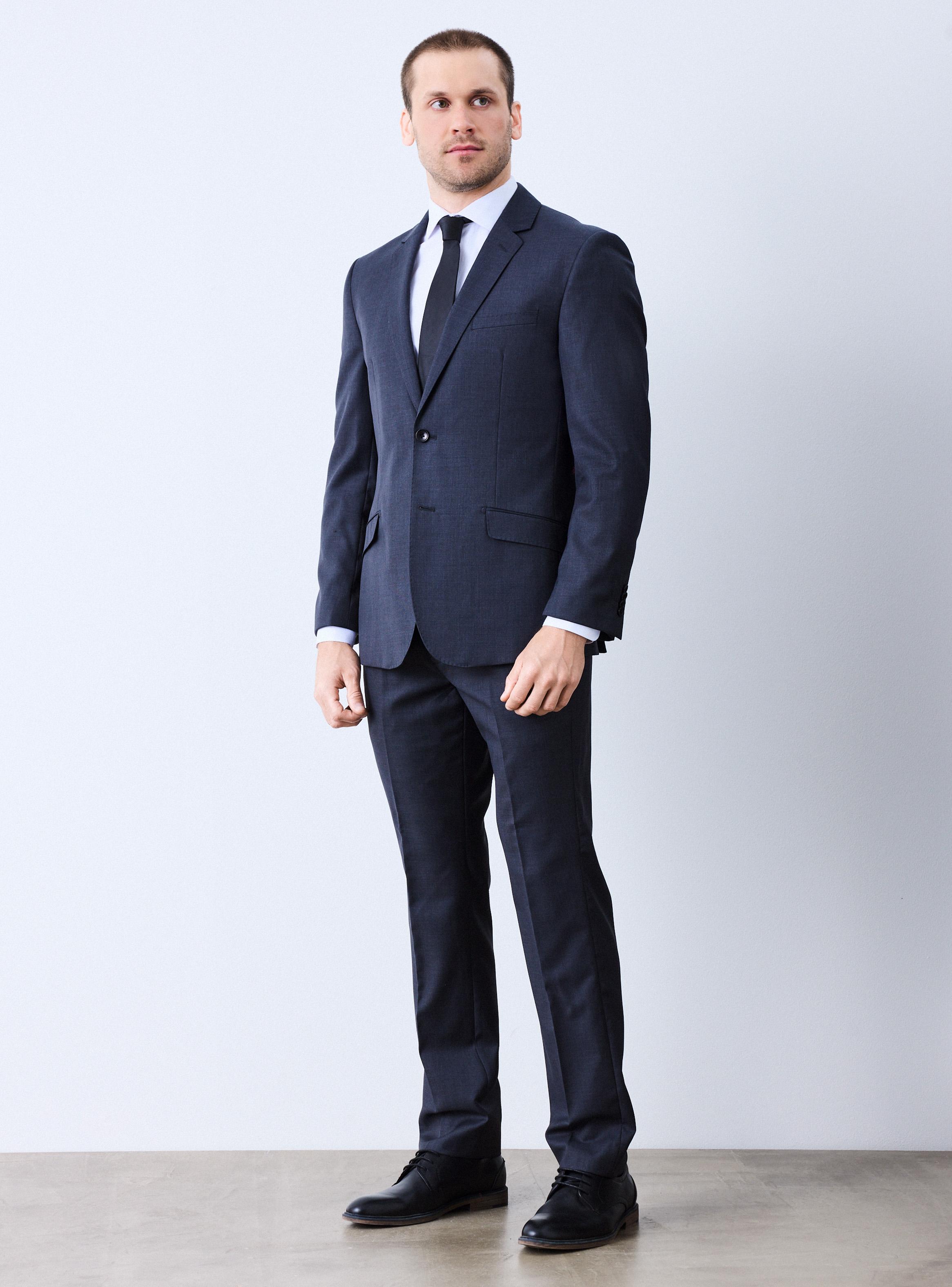 Traje Recto Slim Fit de Lana-4