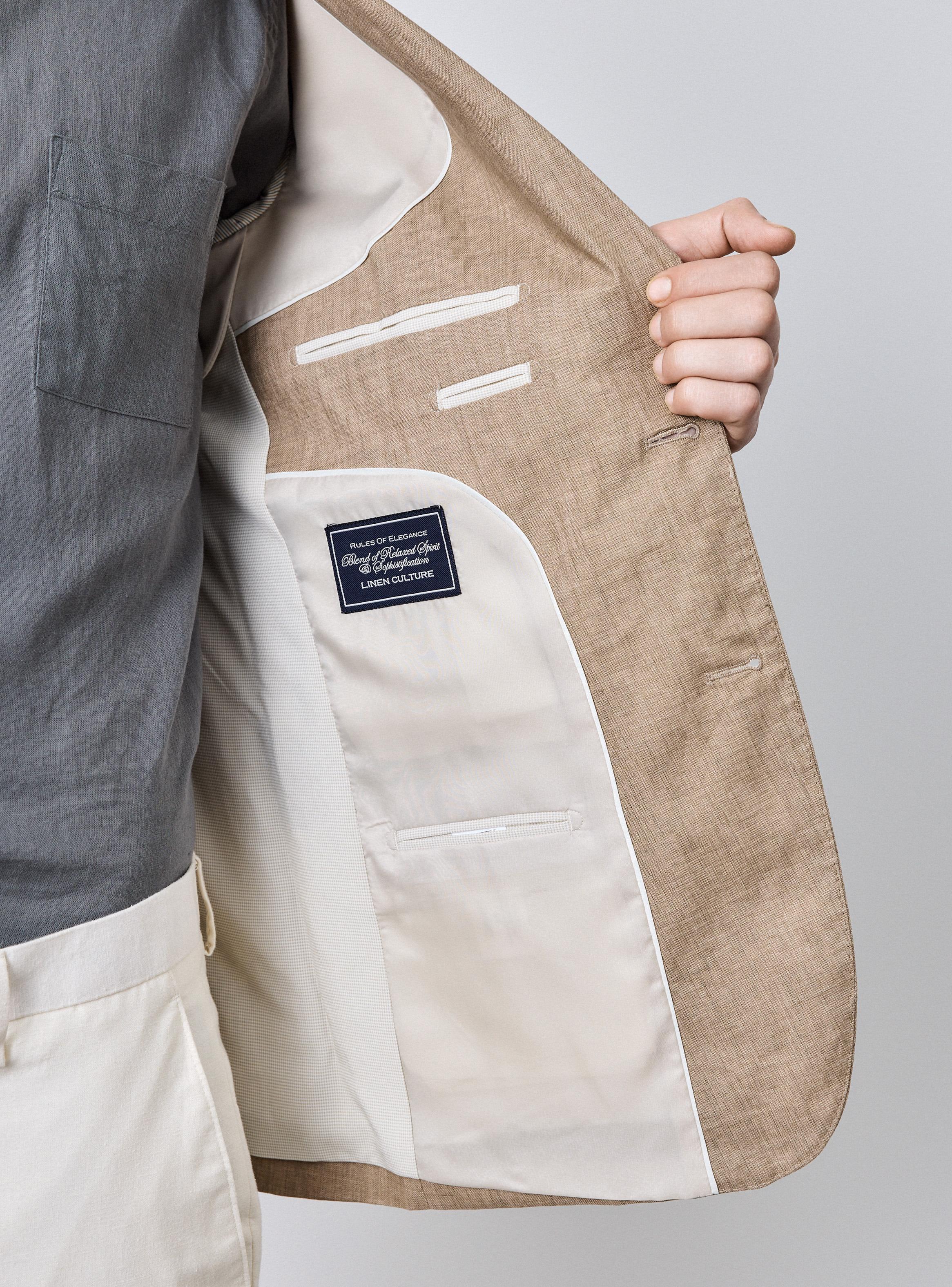 Vestón Recto Regular Fit Confeccionado en Lino-2