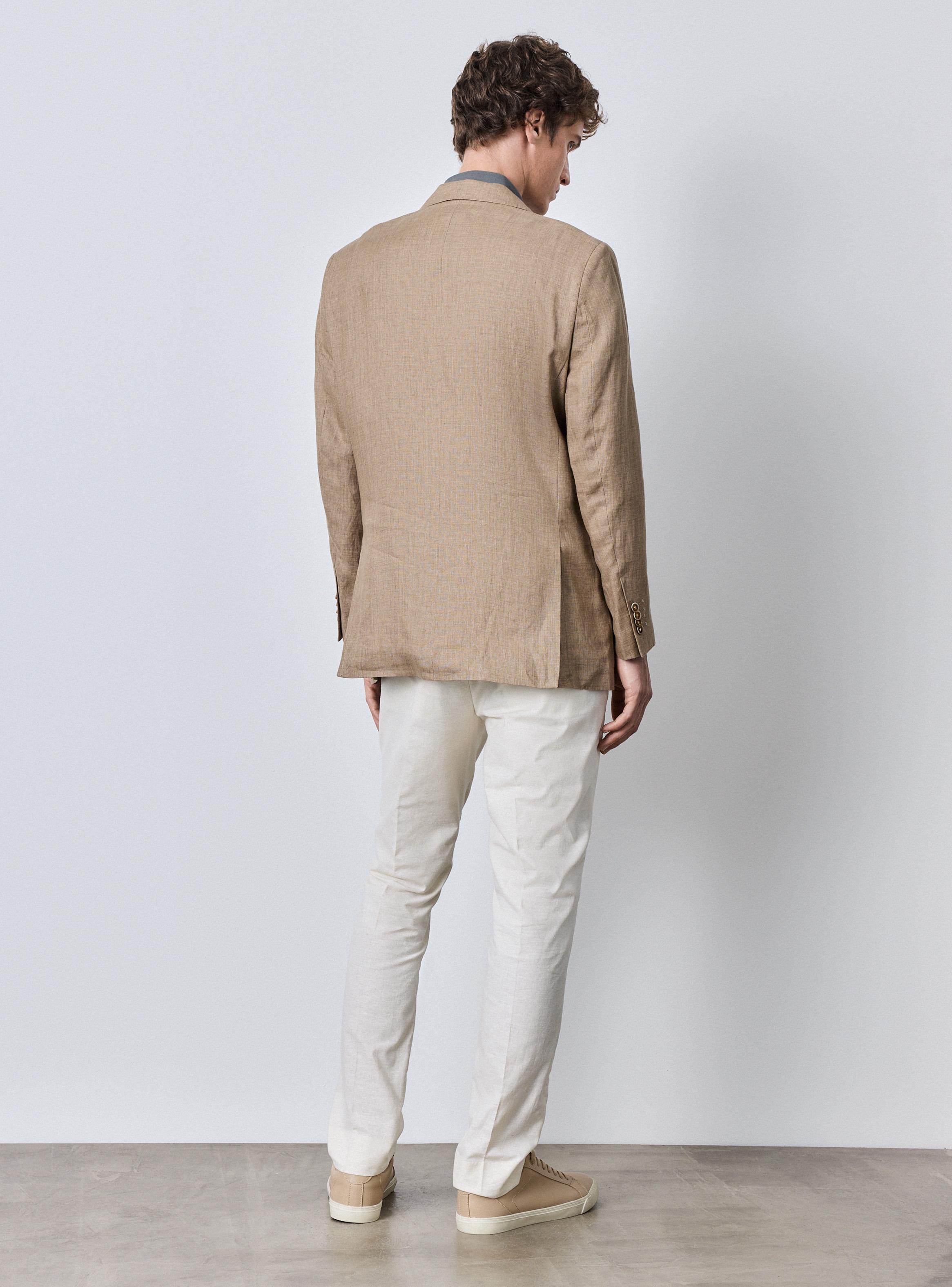 Vestón Recto Regular Fit Confeccionado en Lino-5