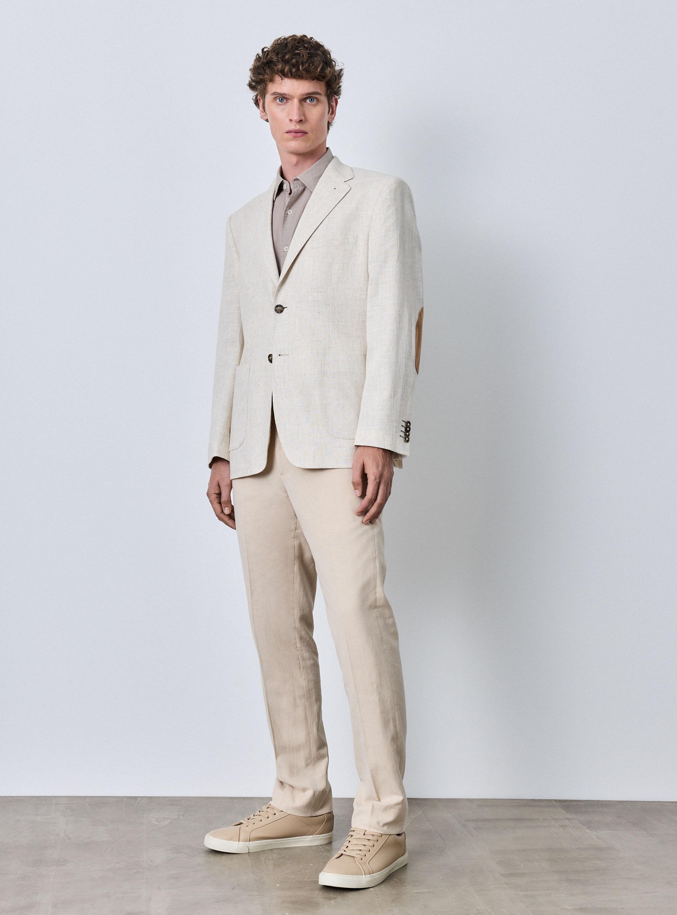 Vestón Recto Slim Fit con Lino-4