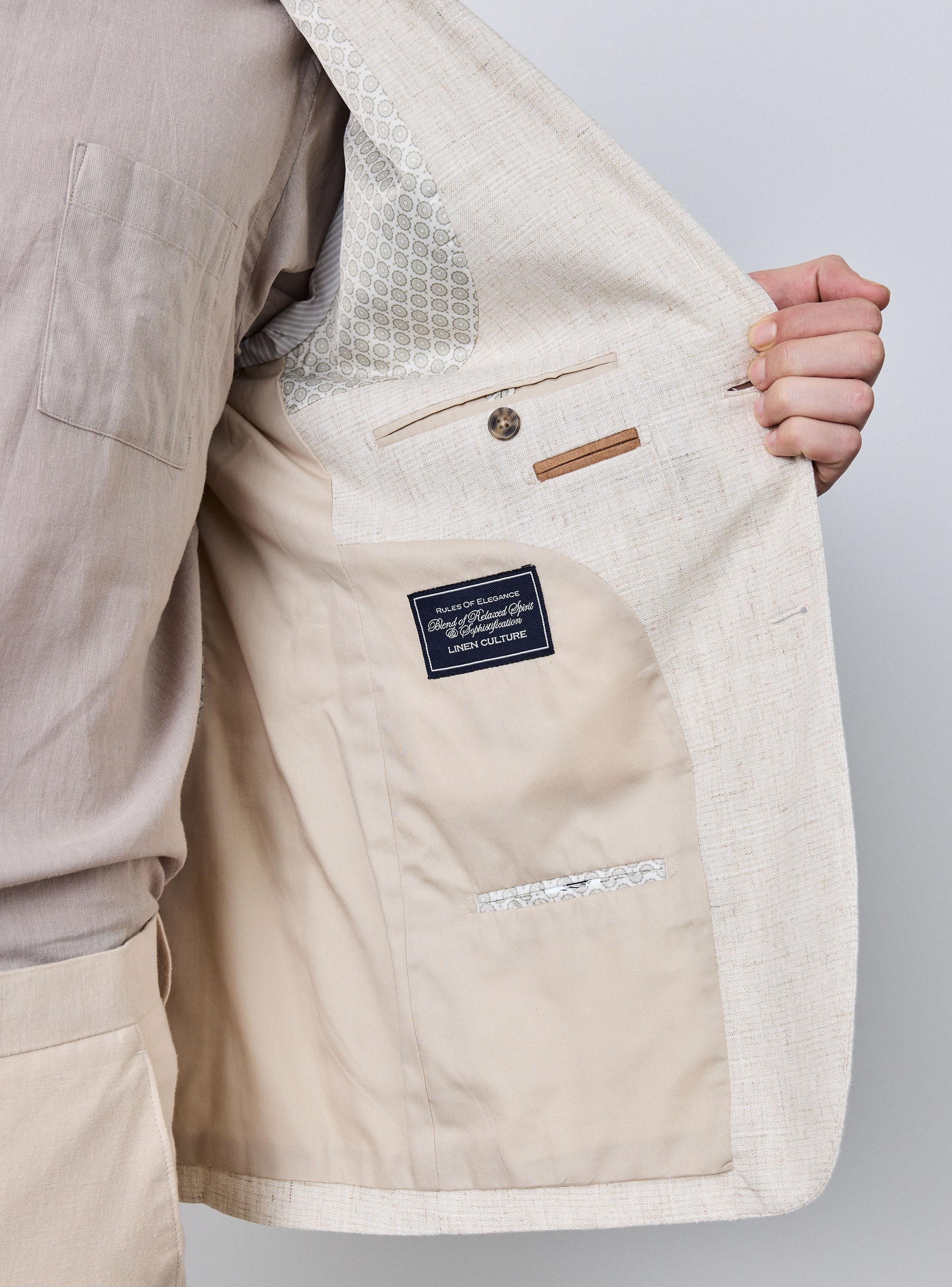 Vestón Recto Slim Fit con Lino-3