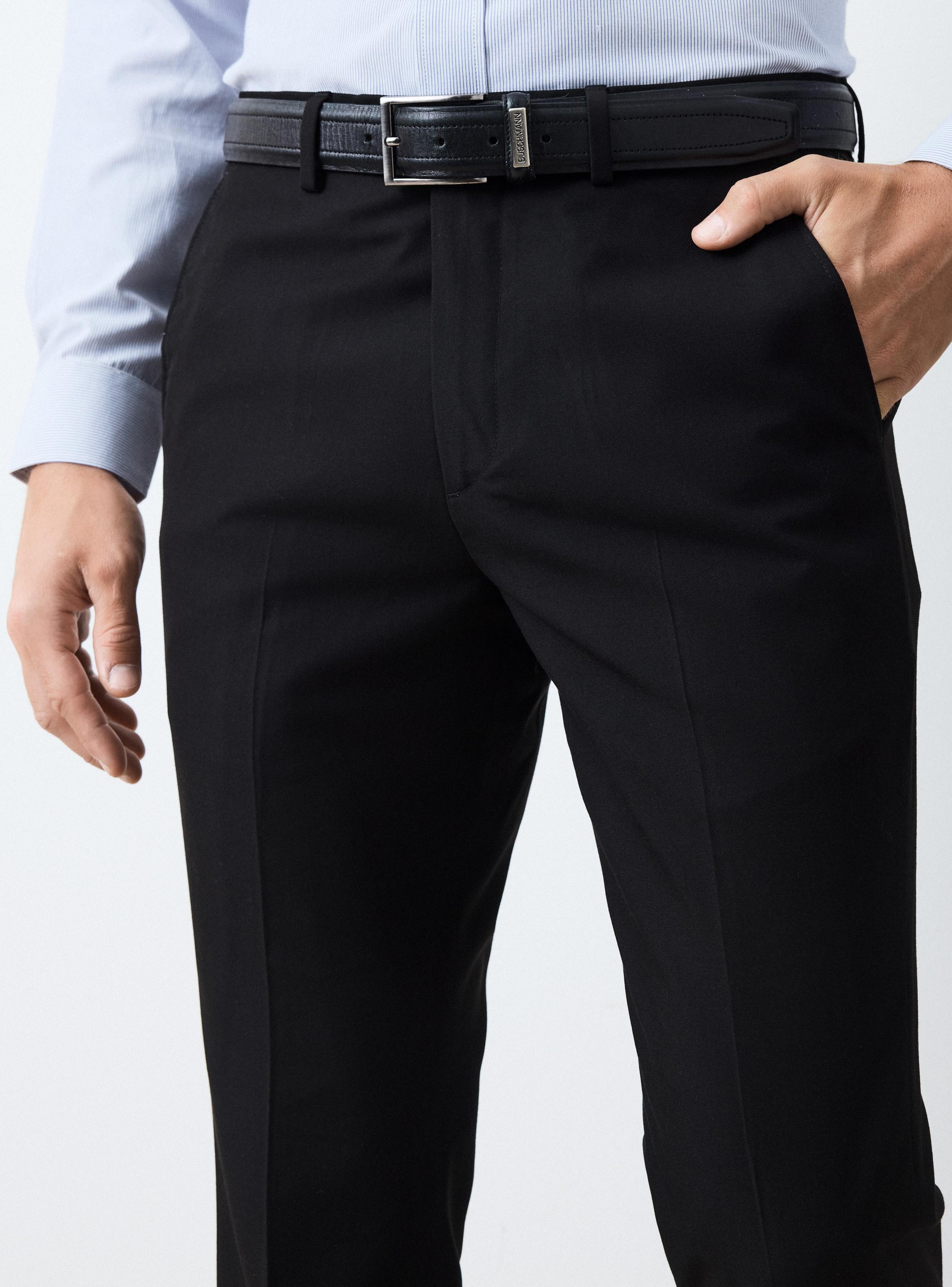 Pantalón Vestir Slim Lana Poliéster-2