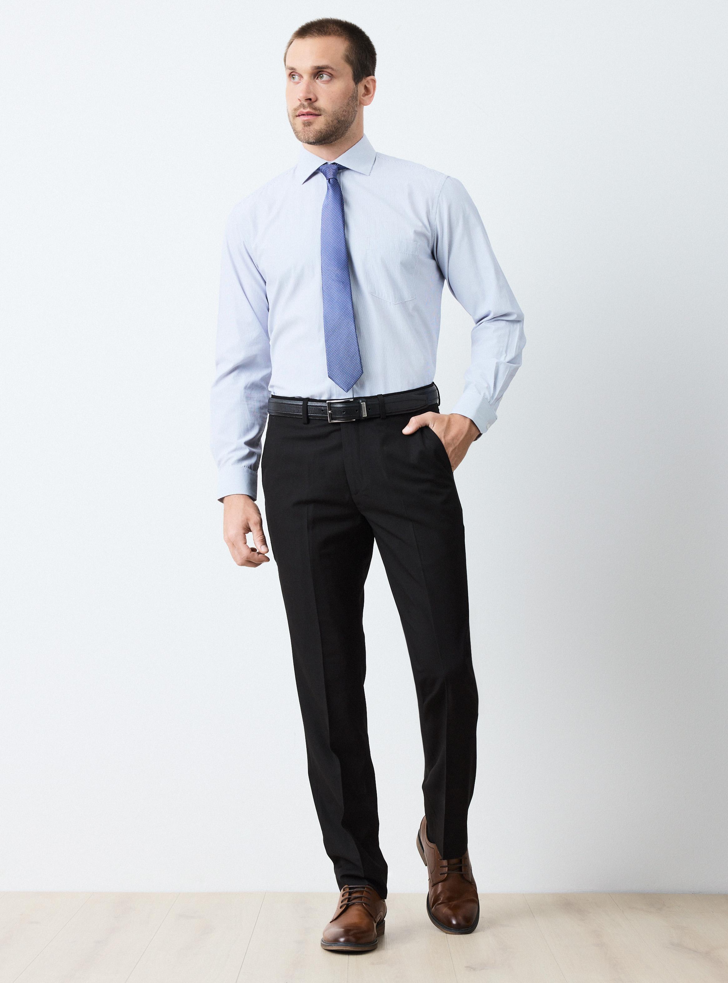 Pantalón Vestir Slim Lana Poliéster-4