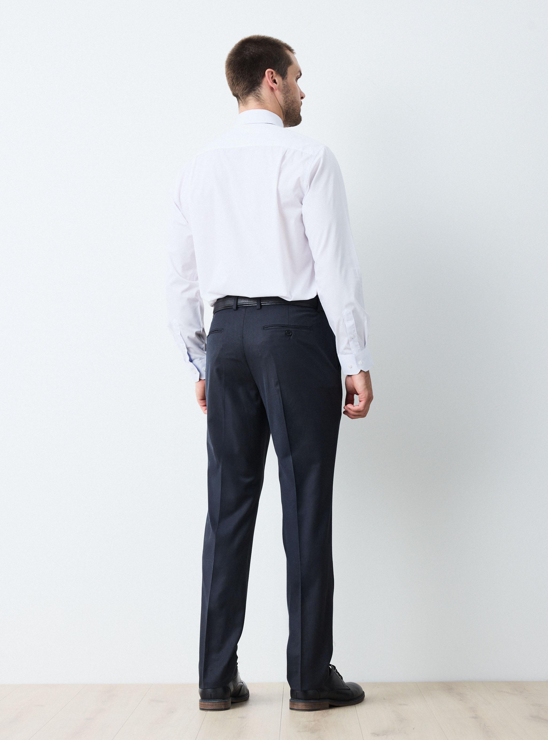 Pantalón Vestir Slim Fit Lana Poliester-5