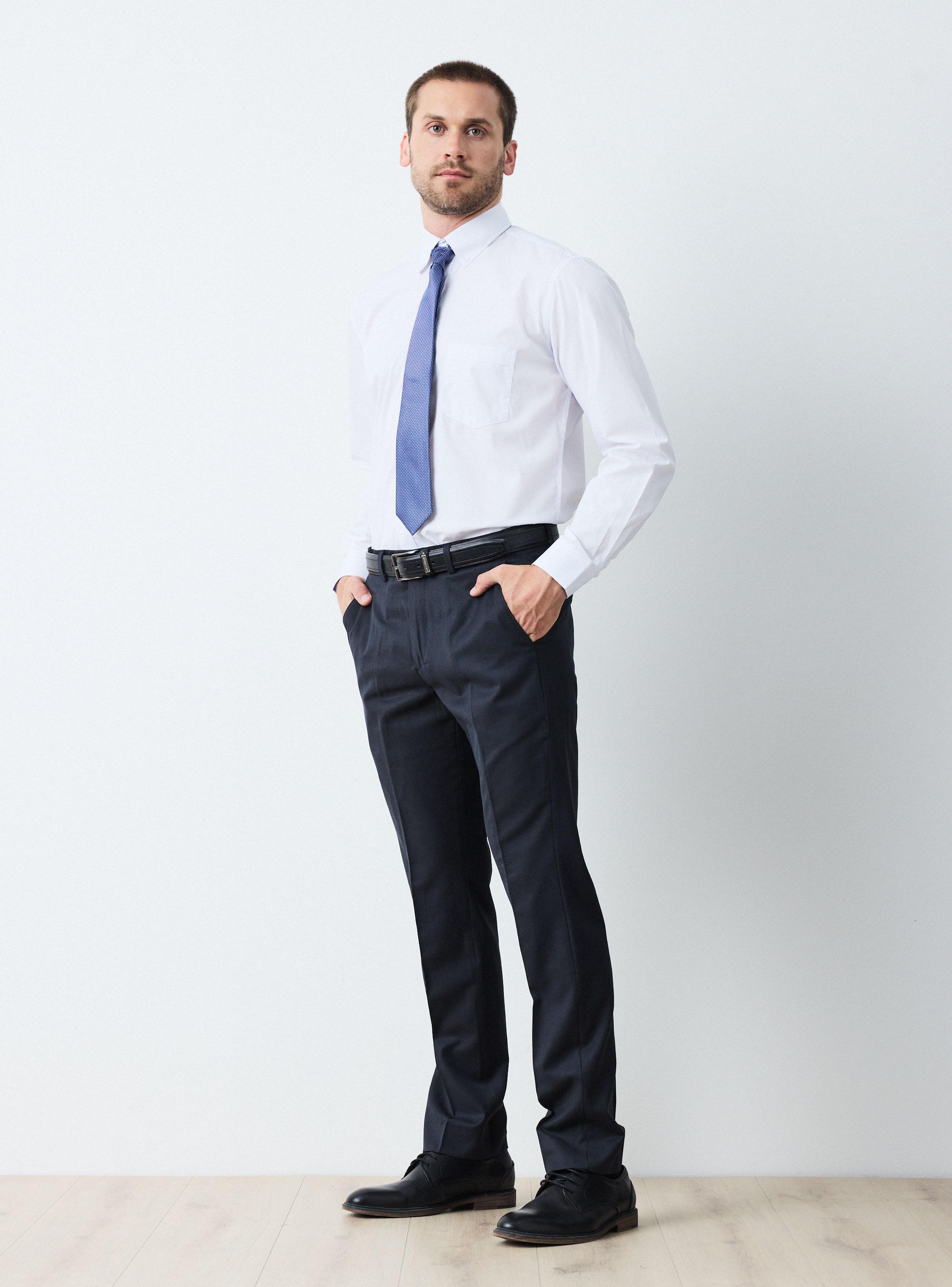 Pantalón Vestir Slim Fit Lana Poliester-4