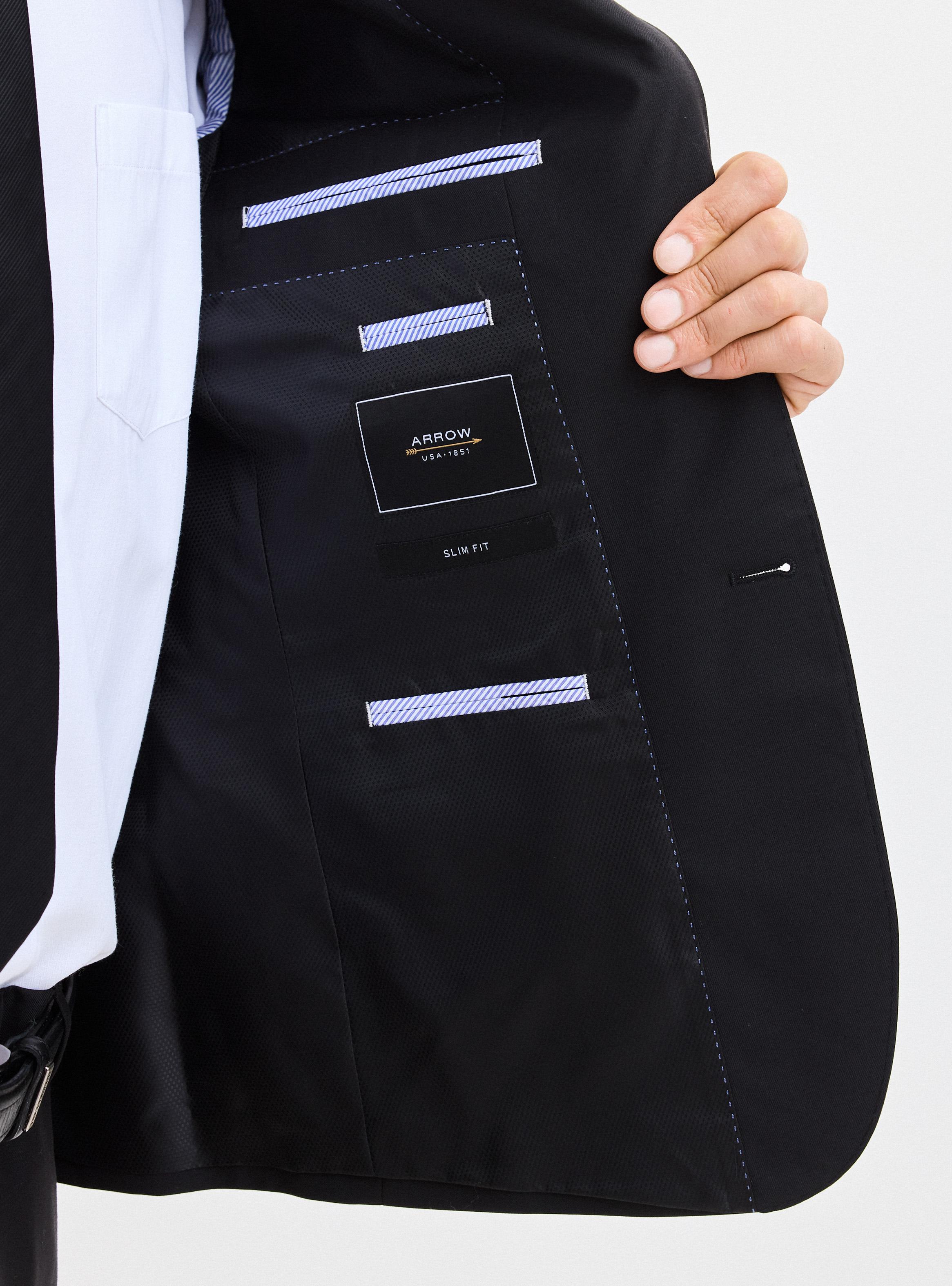 Traje Recto 100% Lana Lisa Slim Fit-2