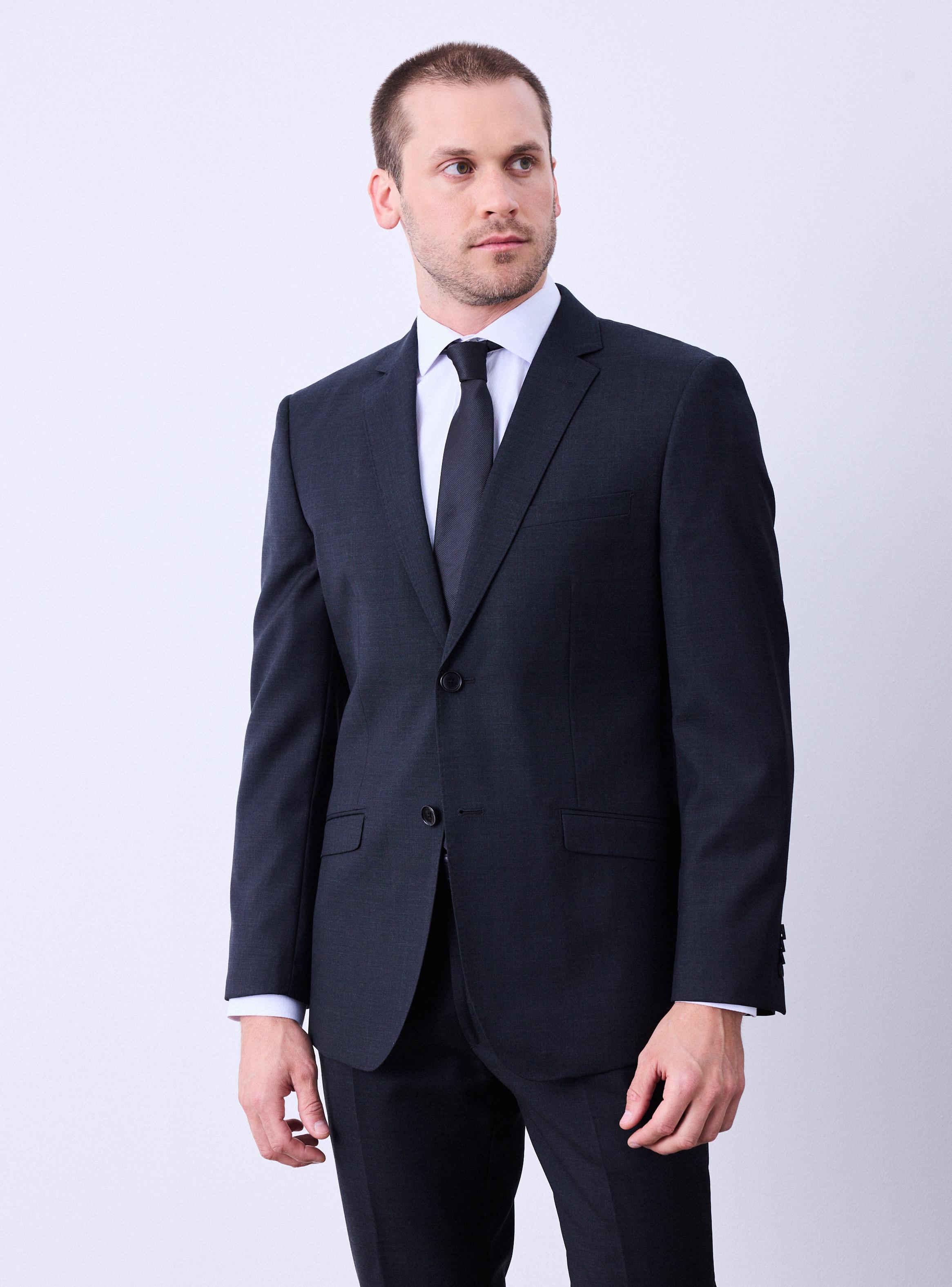 Traje Recto 100% Lana Lisa Slim-2