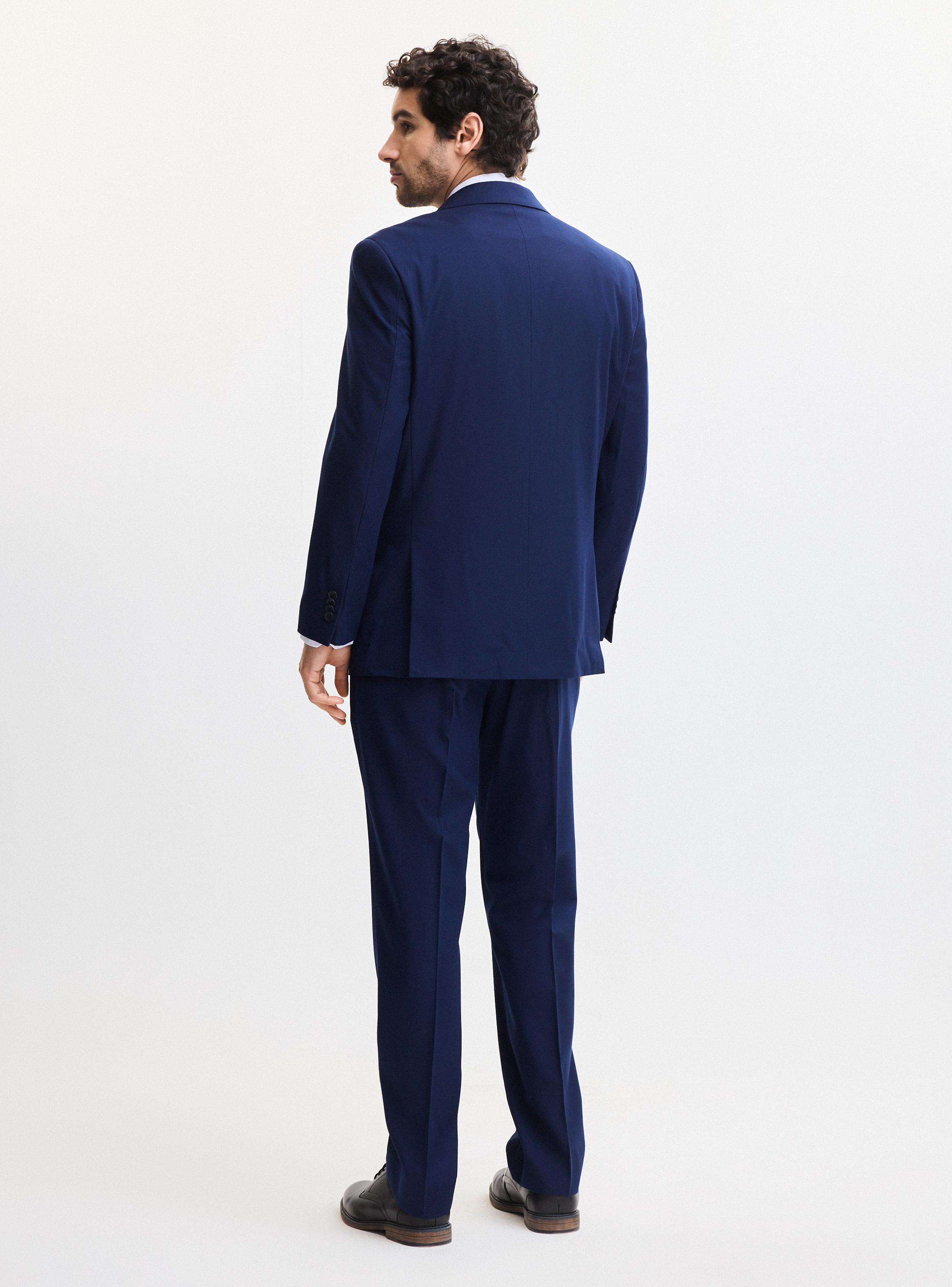 Traje Recto Lana Poliéster Liso Regular Fit-5