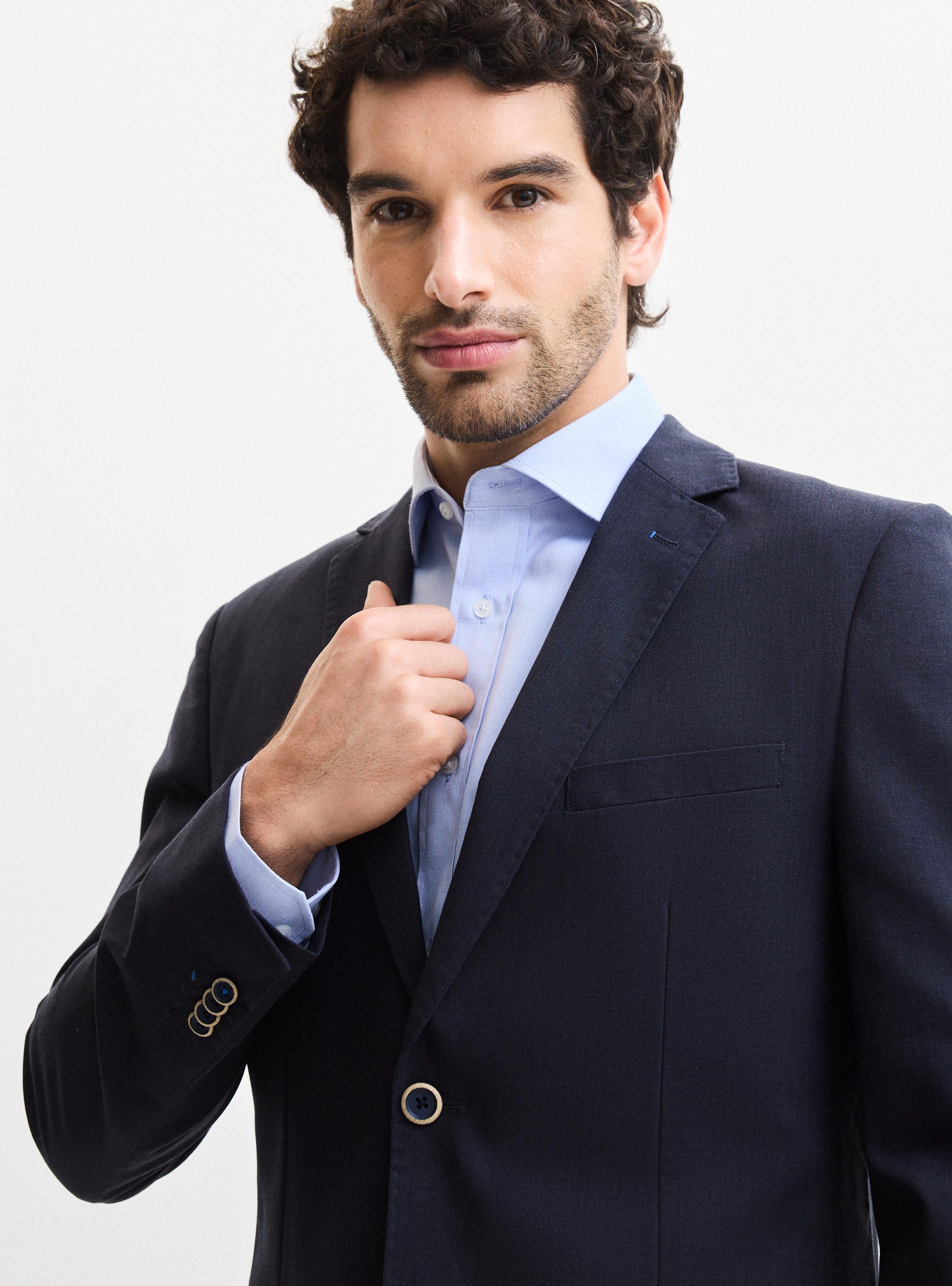 Vestón Recto Lino Slim Fit-3