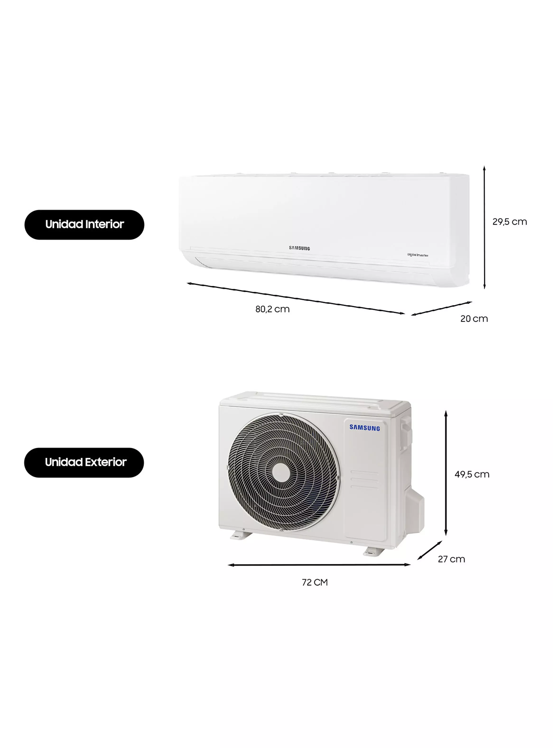 Aire Acondicionado Split 12000 BTU Inverter Frío-Calor-1