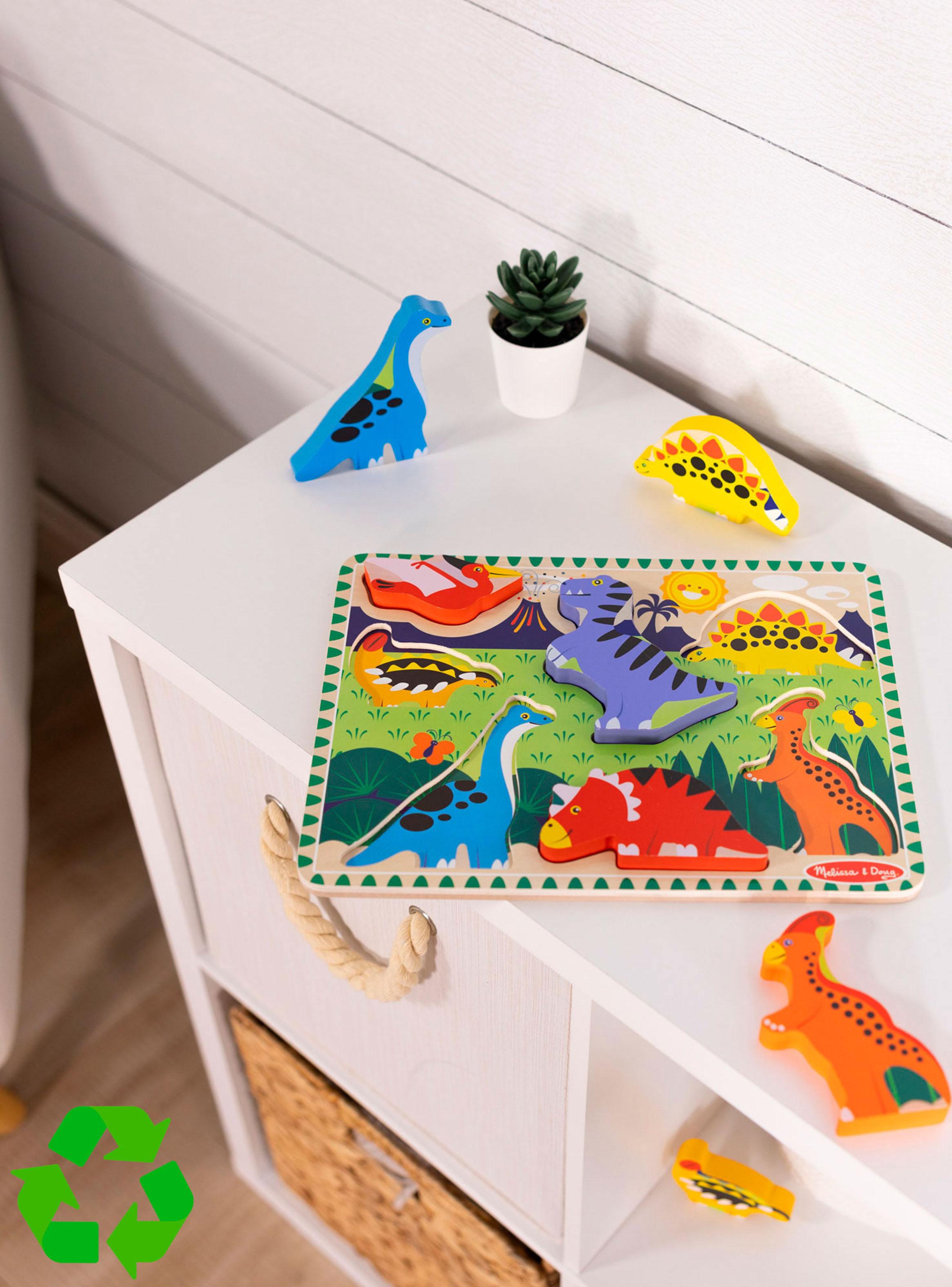 Puzzle Encaje de Madera 3D Dinosaurios-3