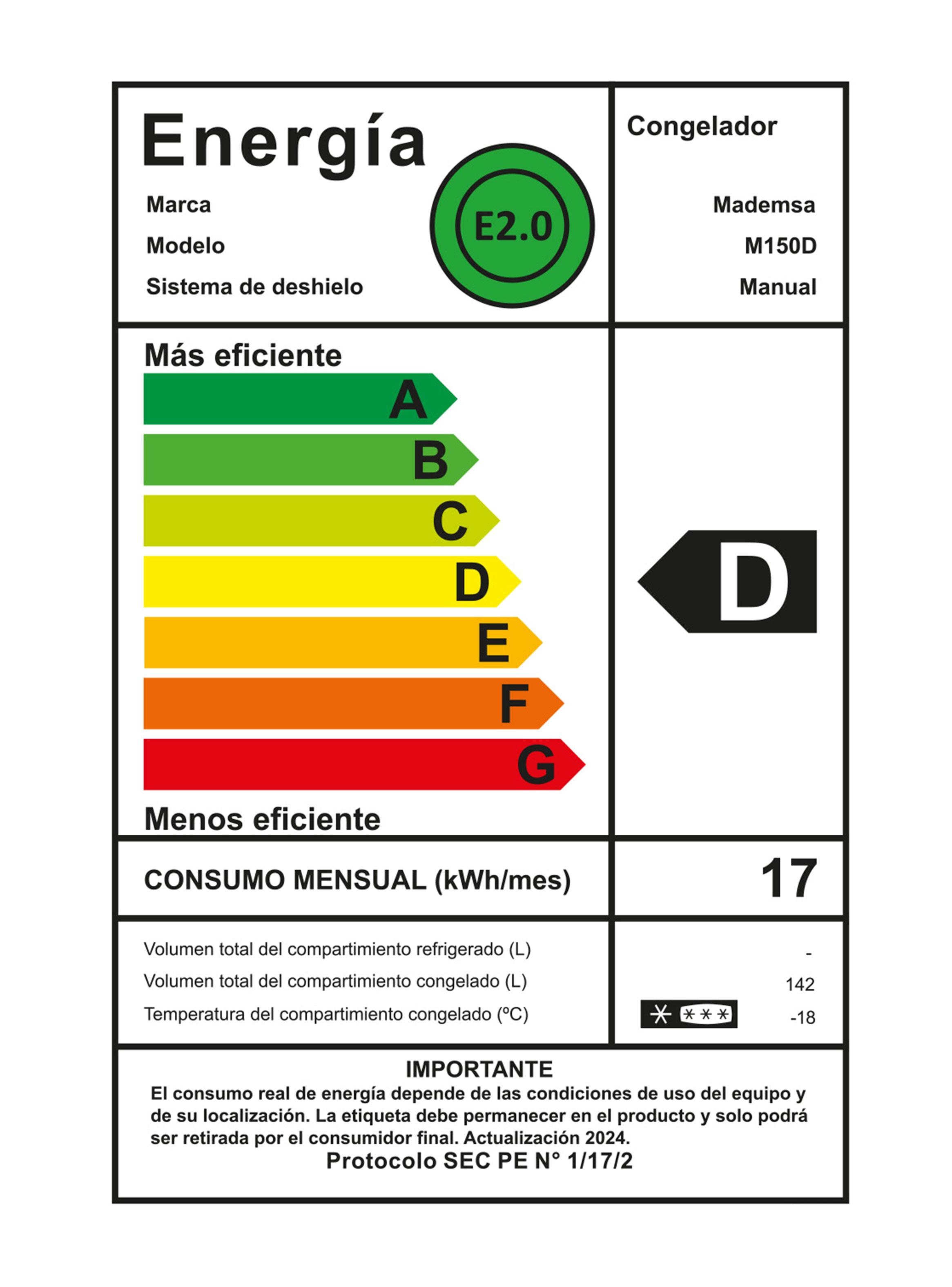Freezer Horizontal Dual Frío Directo 142 Litros M150D-6