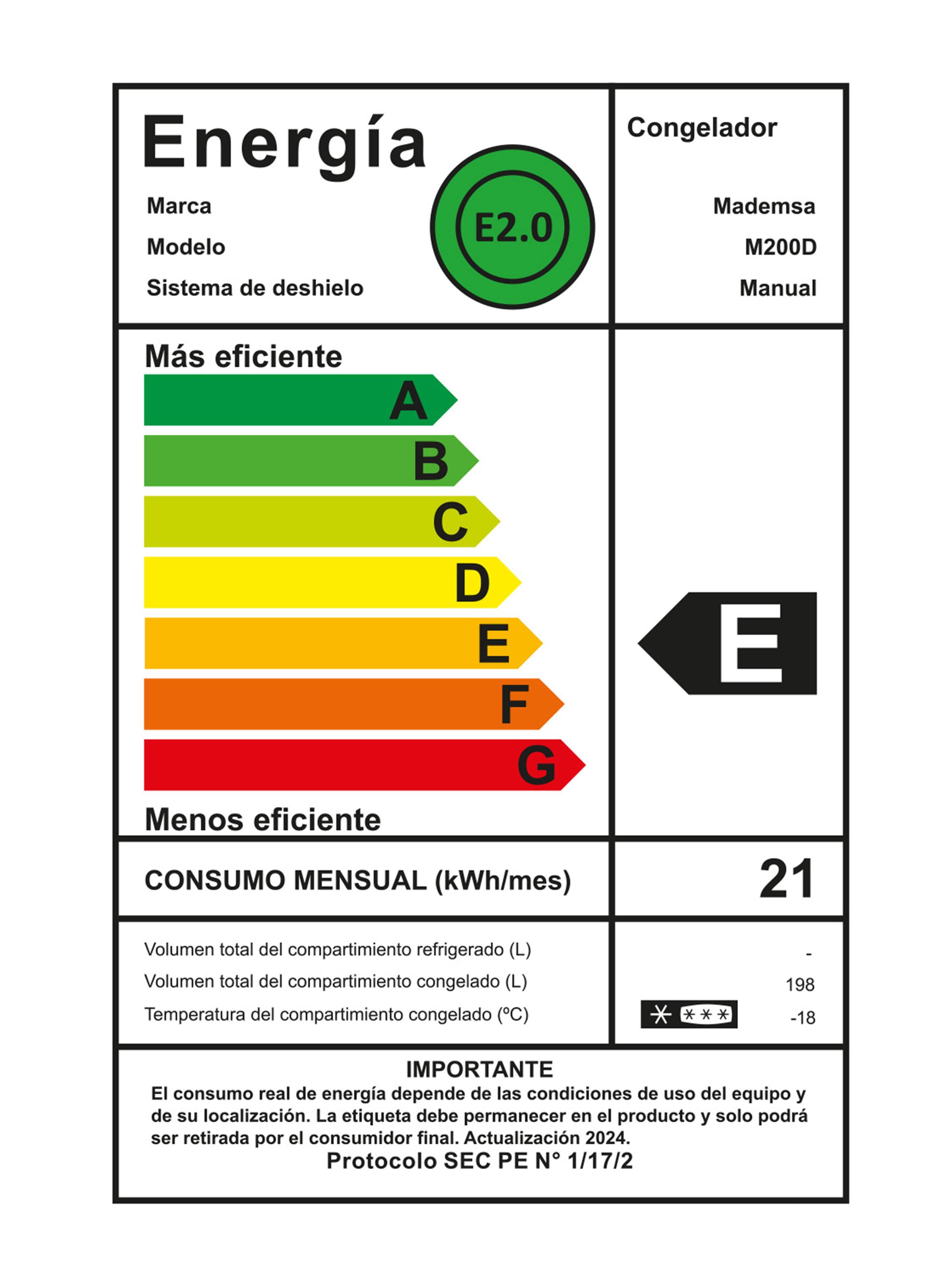 Freezer Horizontal Dual Frío Directo 198 Litros M200D-6