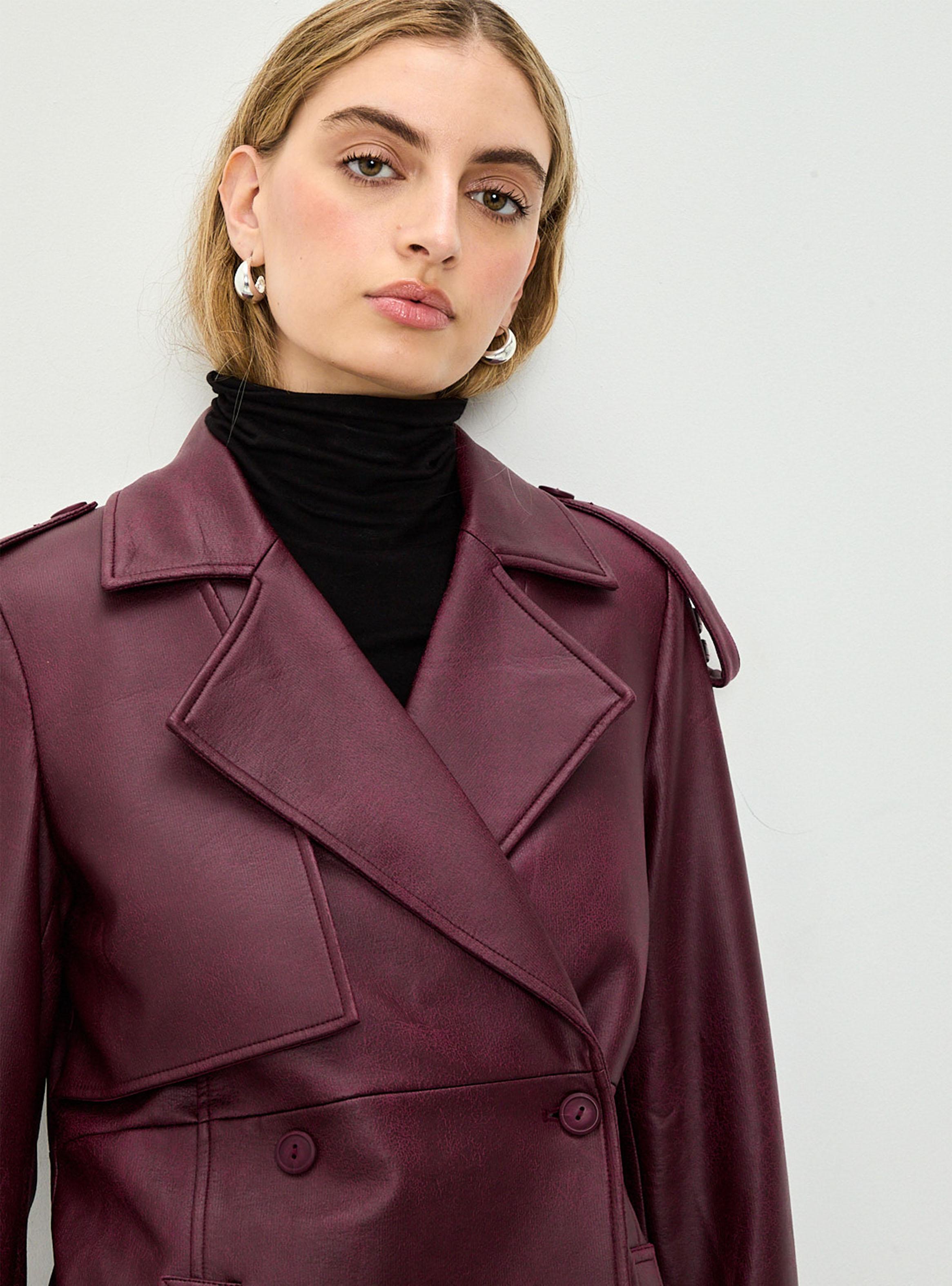 Trench Cuello en V Detalle en Puños Color-2