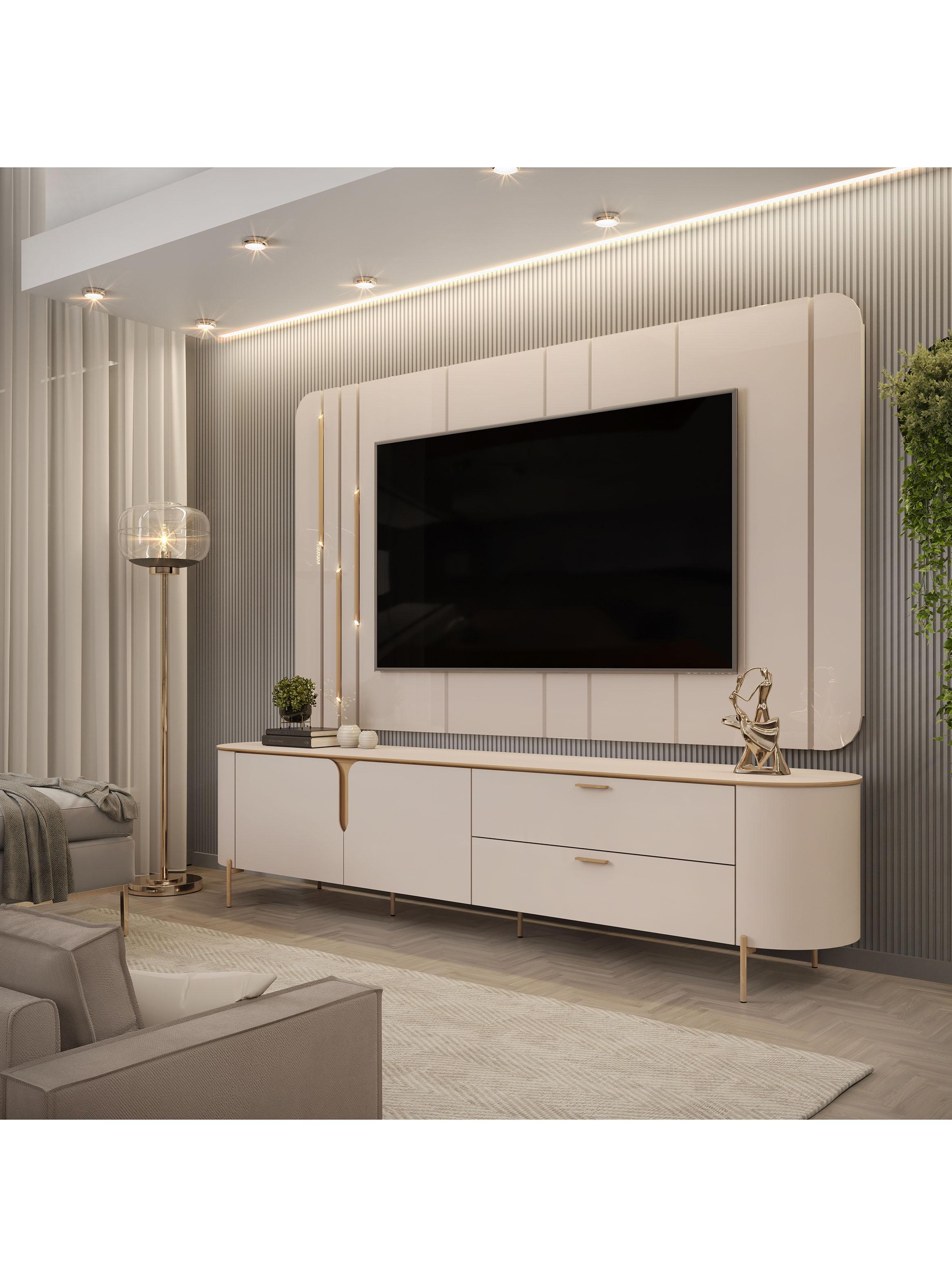 Estante Home Celin 70" 2 Cuerpos 2 Puertas-4