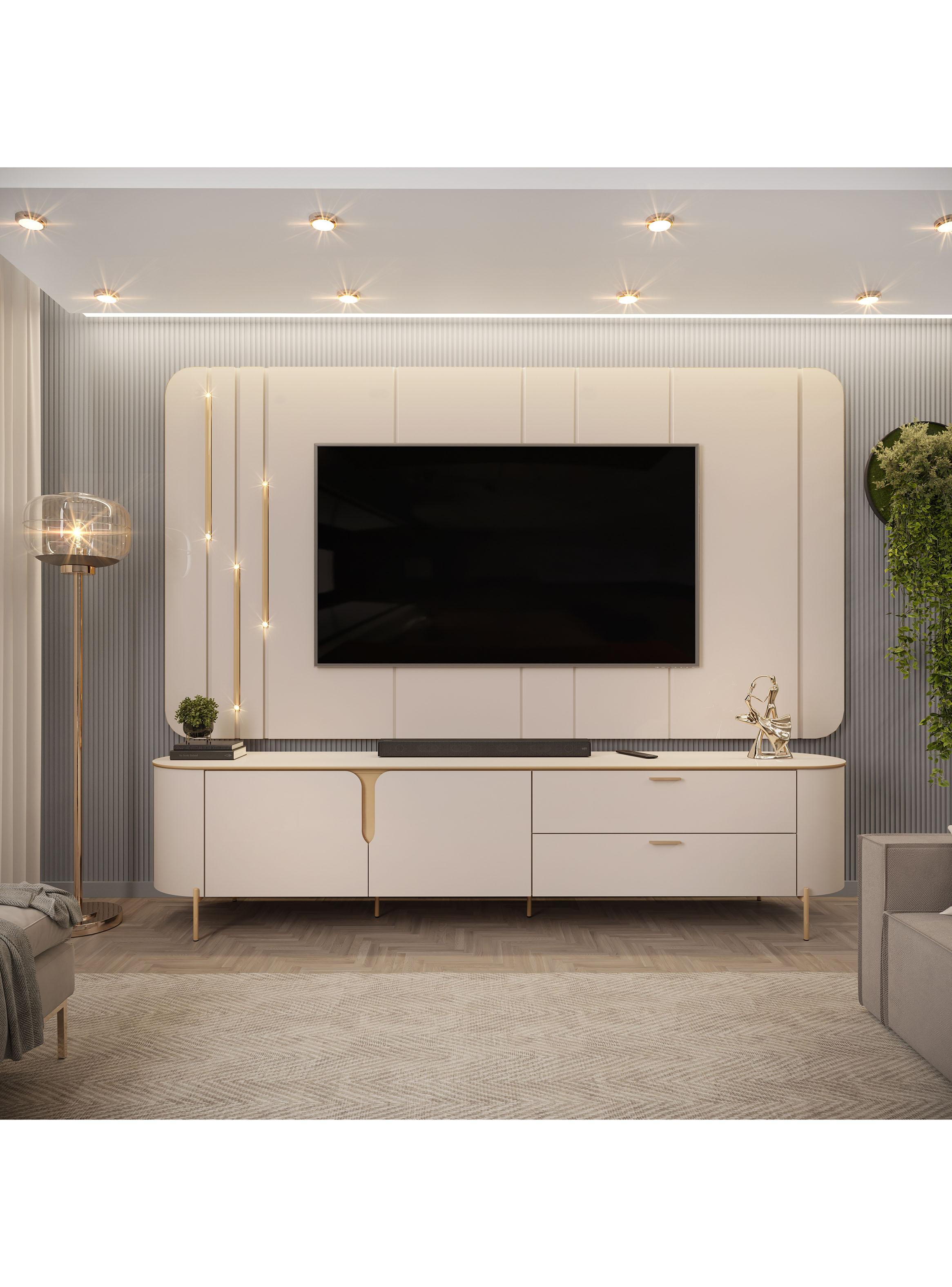 Estante Home Celin 70" 2 Cuerpos 2 Puertas-3