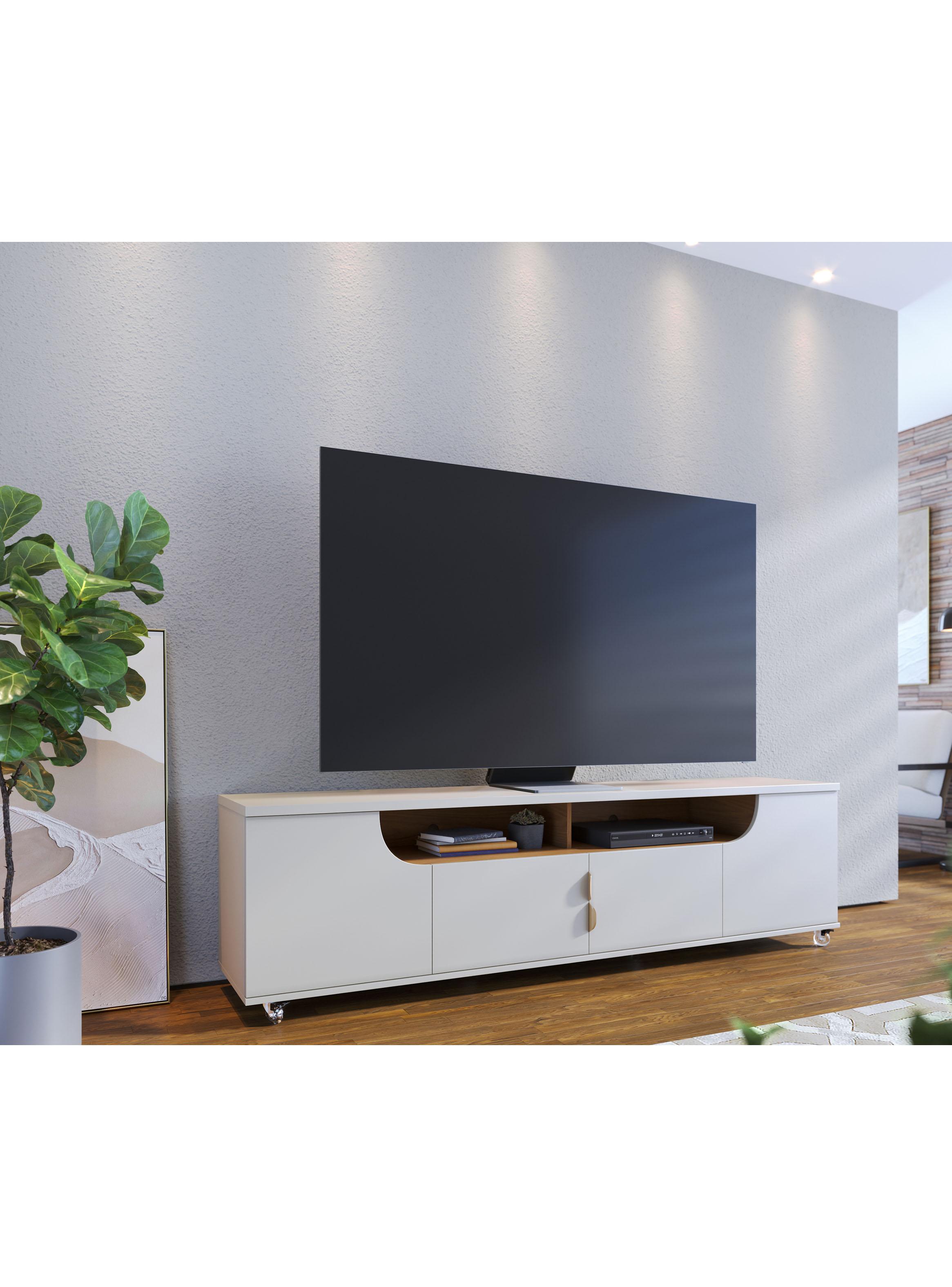 Rack TV 75' Santorini 4 Puertas Blanco-4