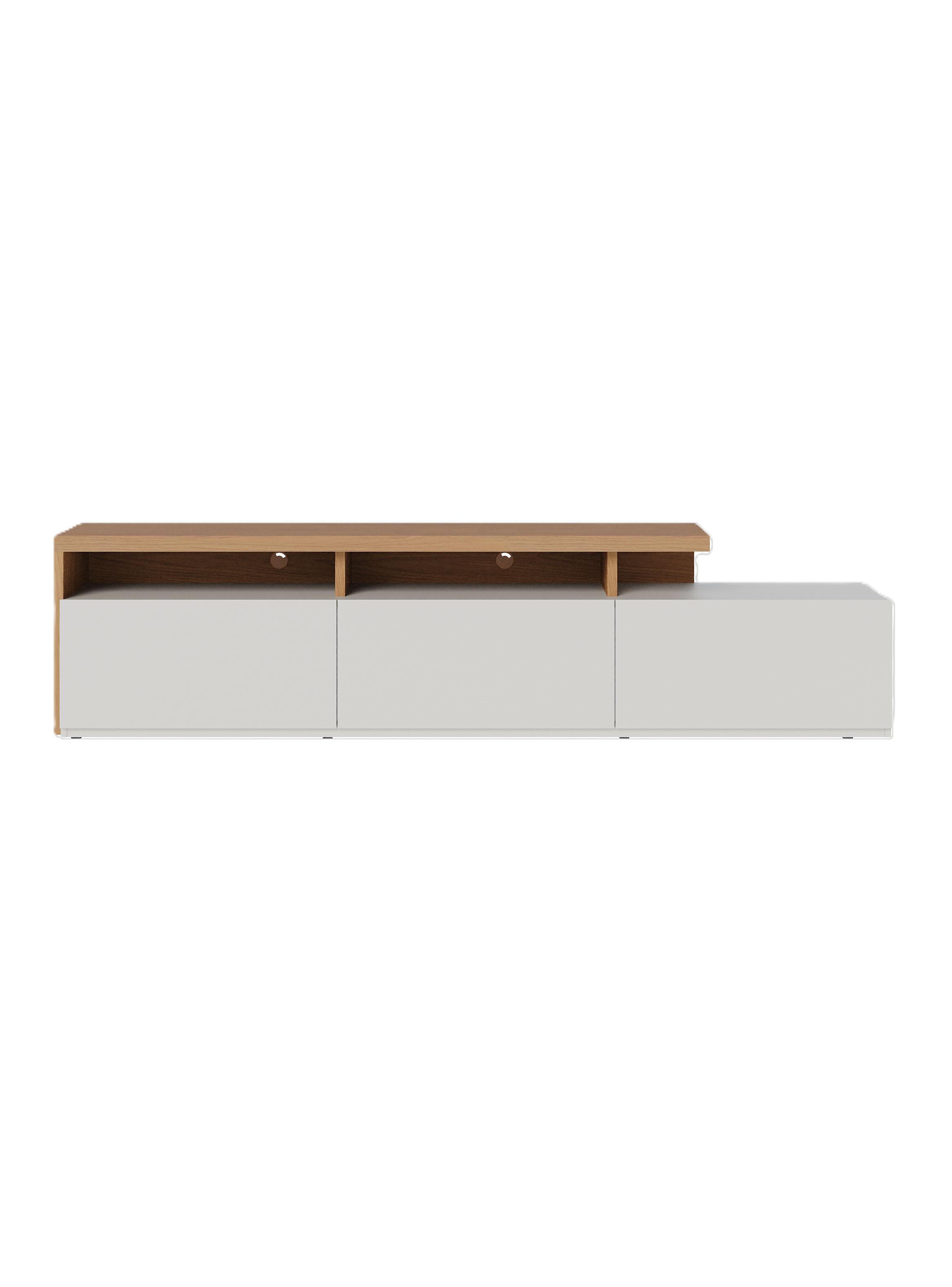 Rack Logan TV 70" 3 Puertas Blanco-2