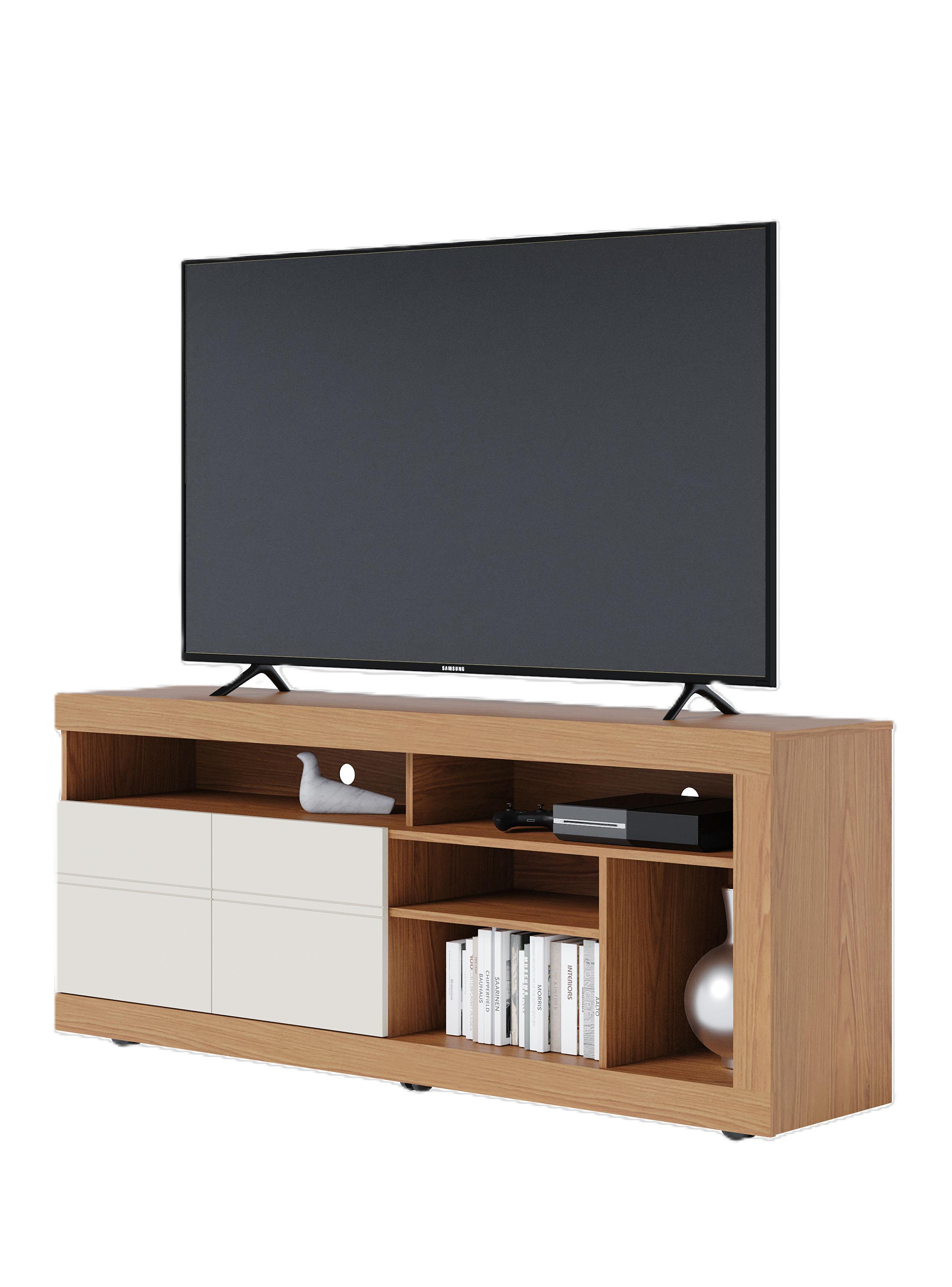 Rack Inaja TV 65" 2 Puertas Blanco-2
