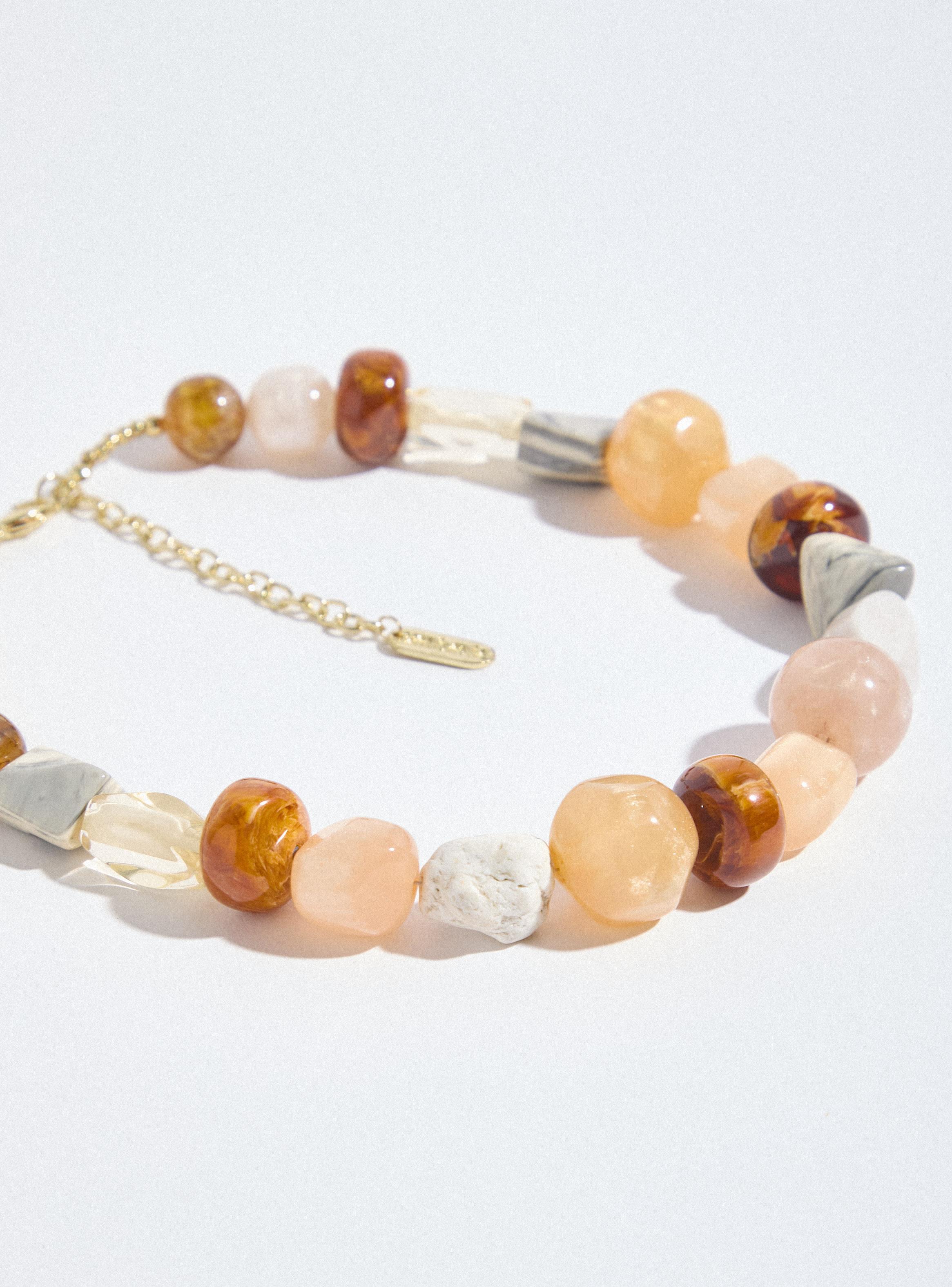 Collar Ajustable con Piedras de Colores-3