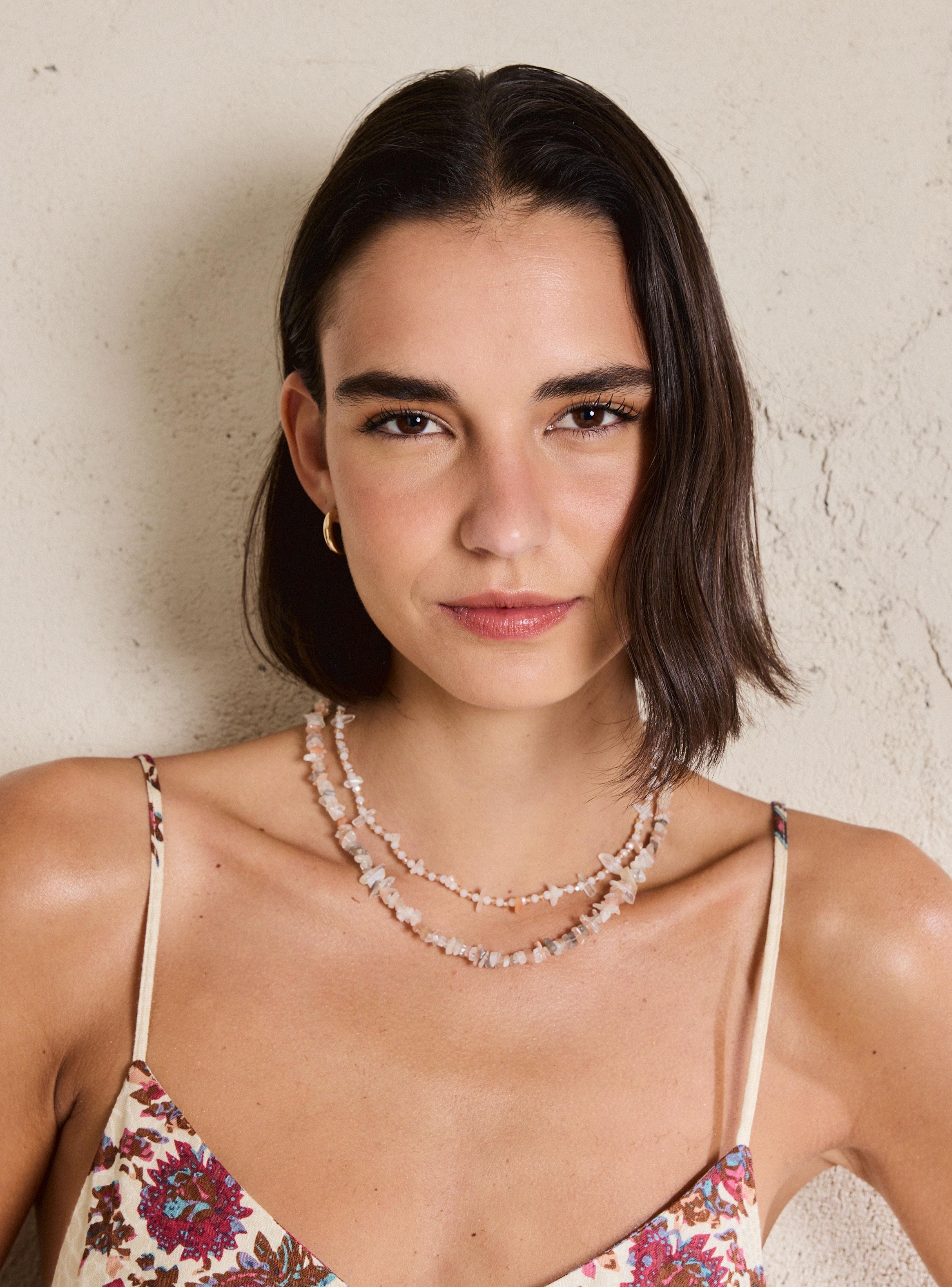 Set de Collares con Piedras Colores-0