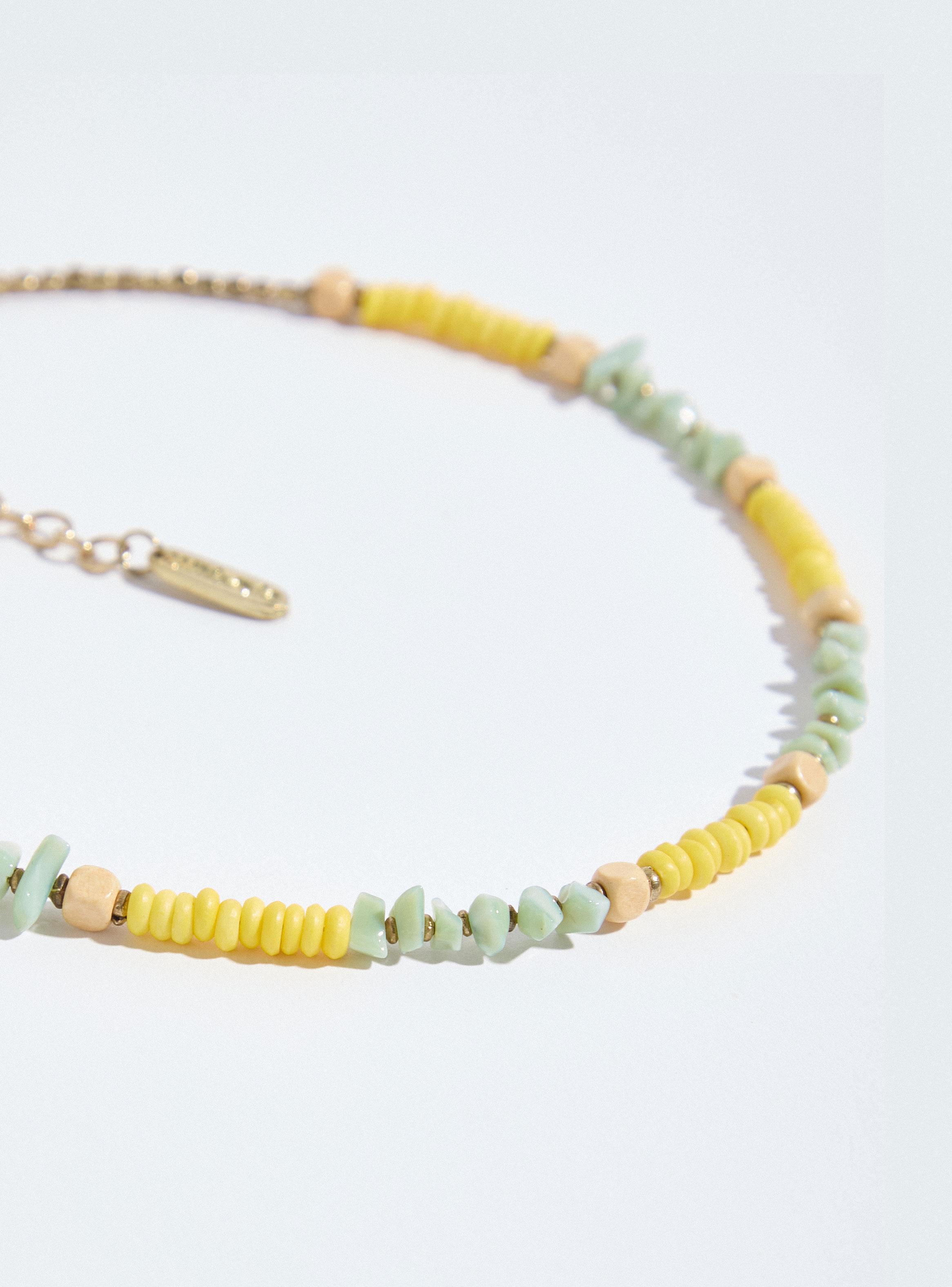 Collar Tipo Chocker con Mostacillas Pastel-3