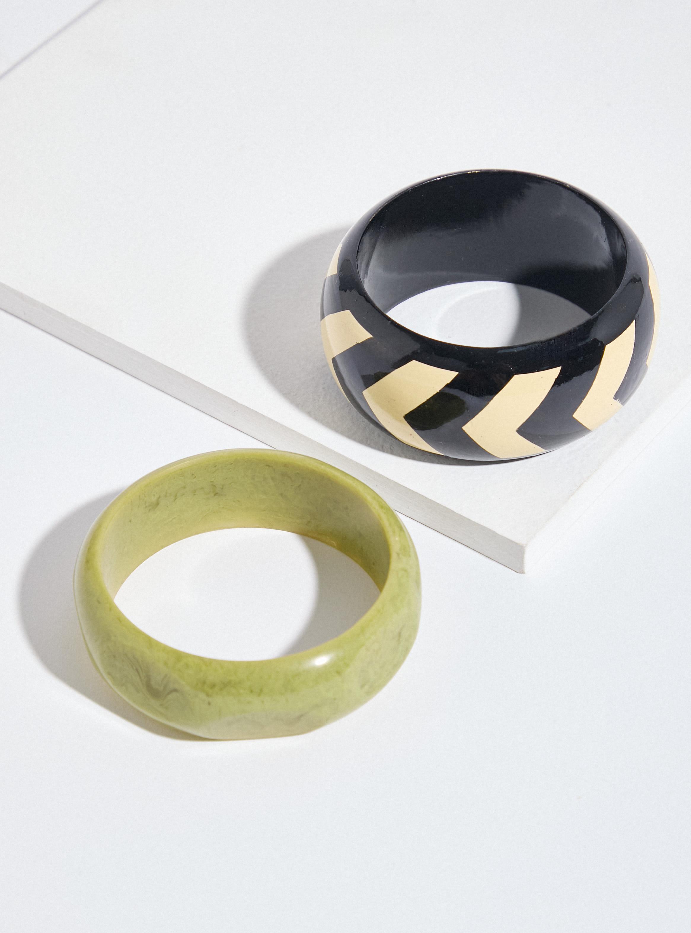 Set de 2 Pulseras Chunky Tipo Africanas-2