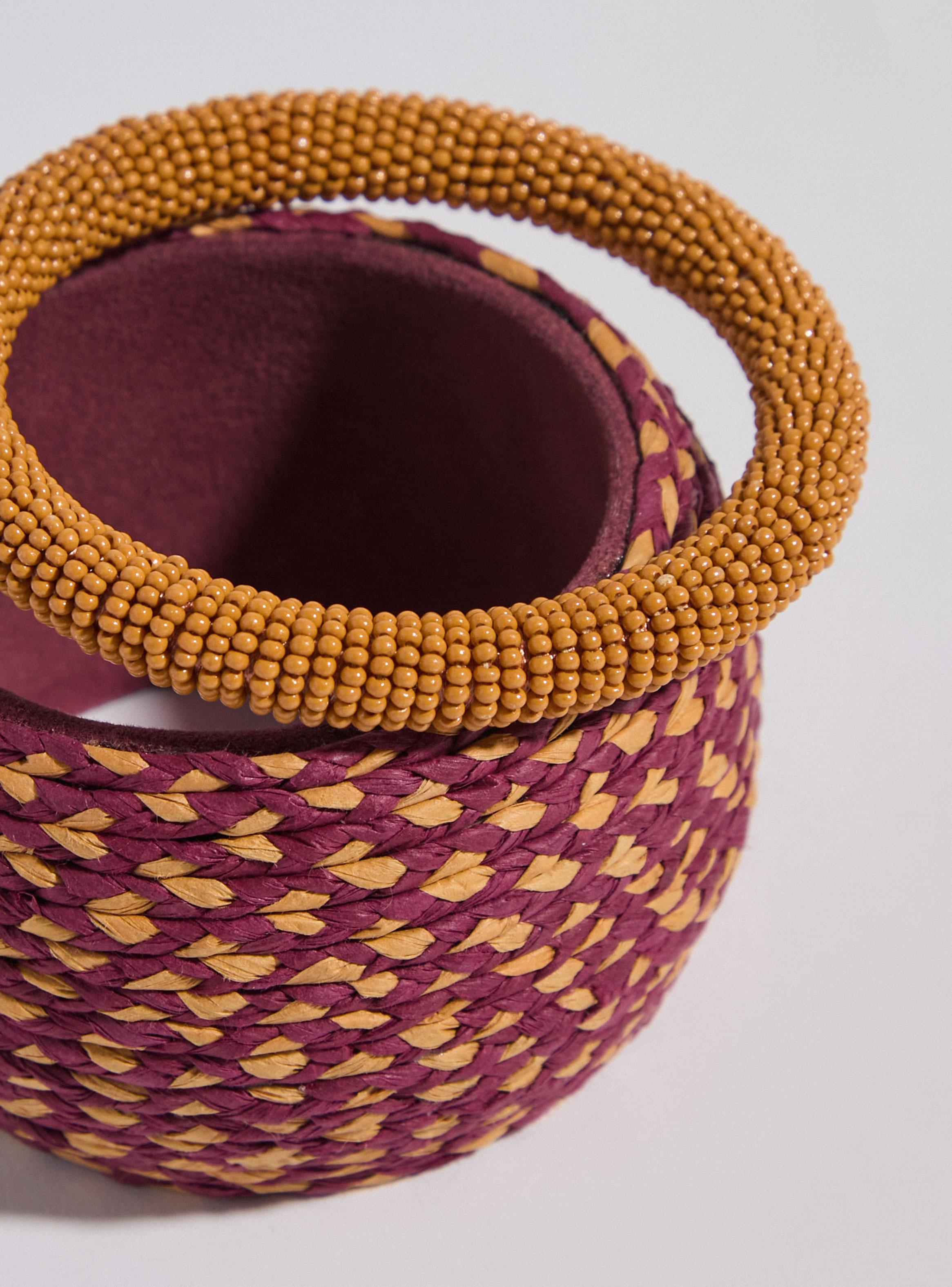 Set de 2 Pulseras Tejida y Mostacillas Bitono-3