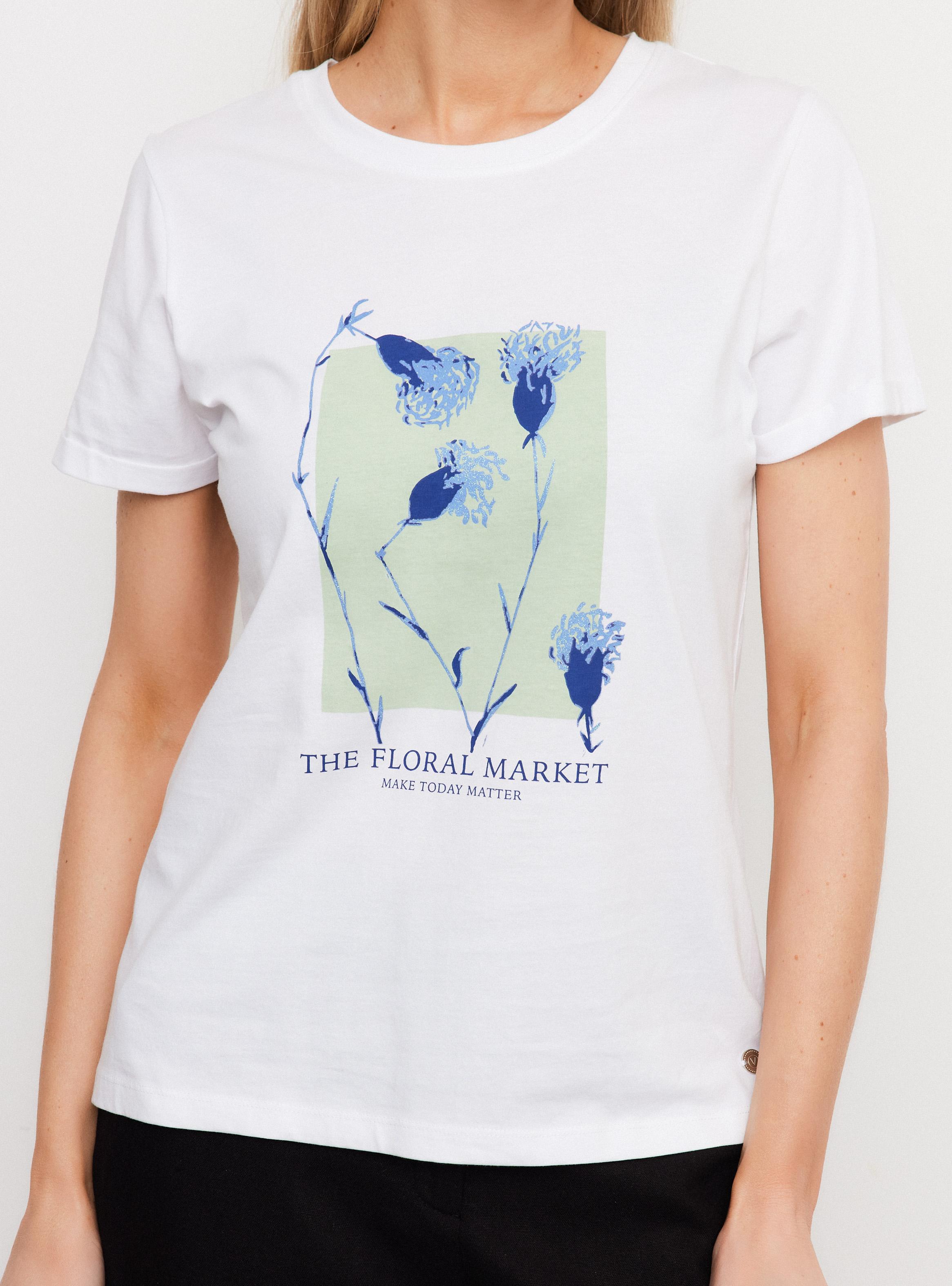 Polera Básica Gráfica Frontal Floral-2