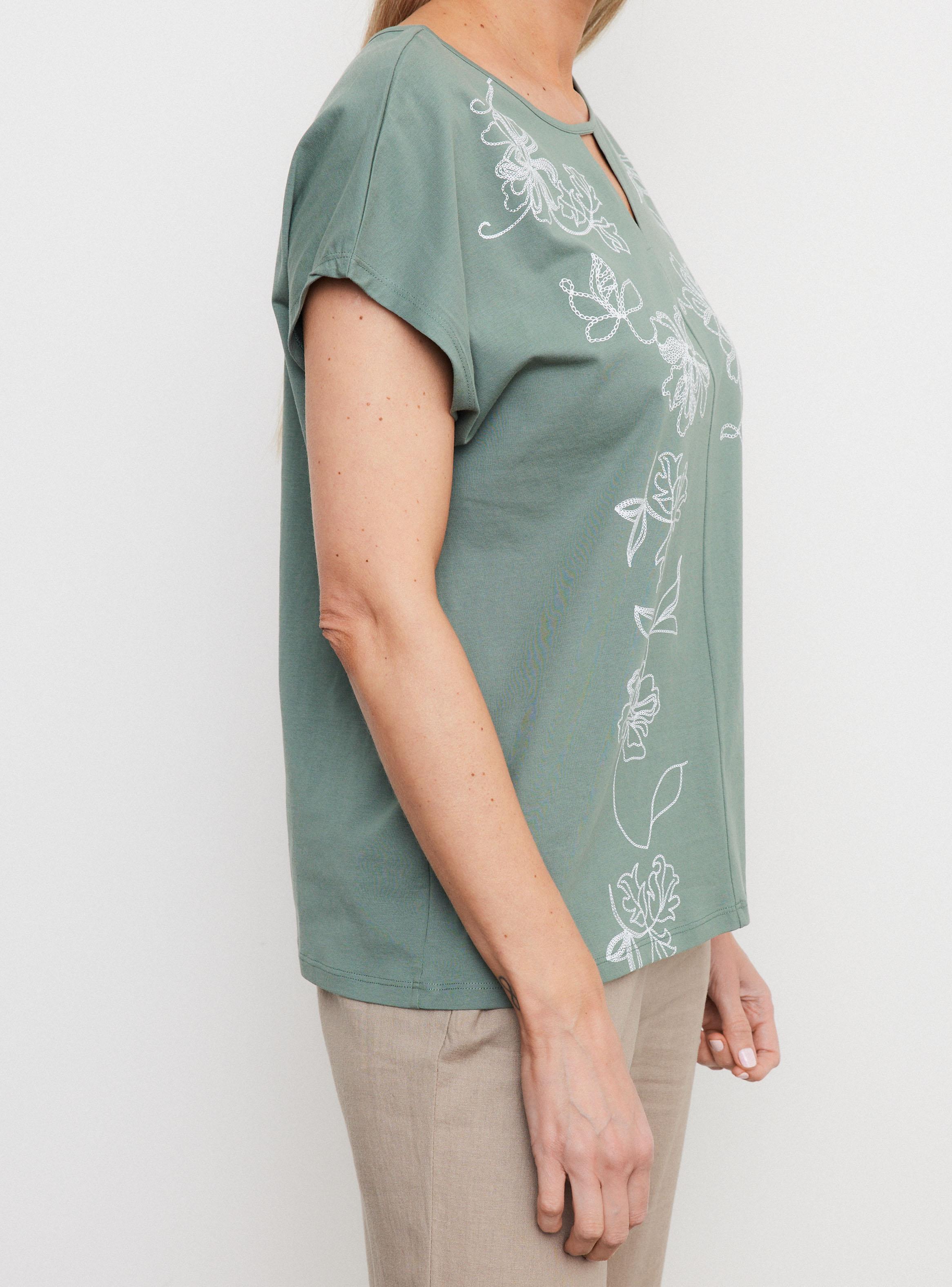 Polera Estampada Manga Kimono y Cut Out en Escote-3