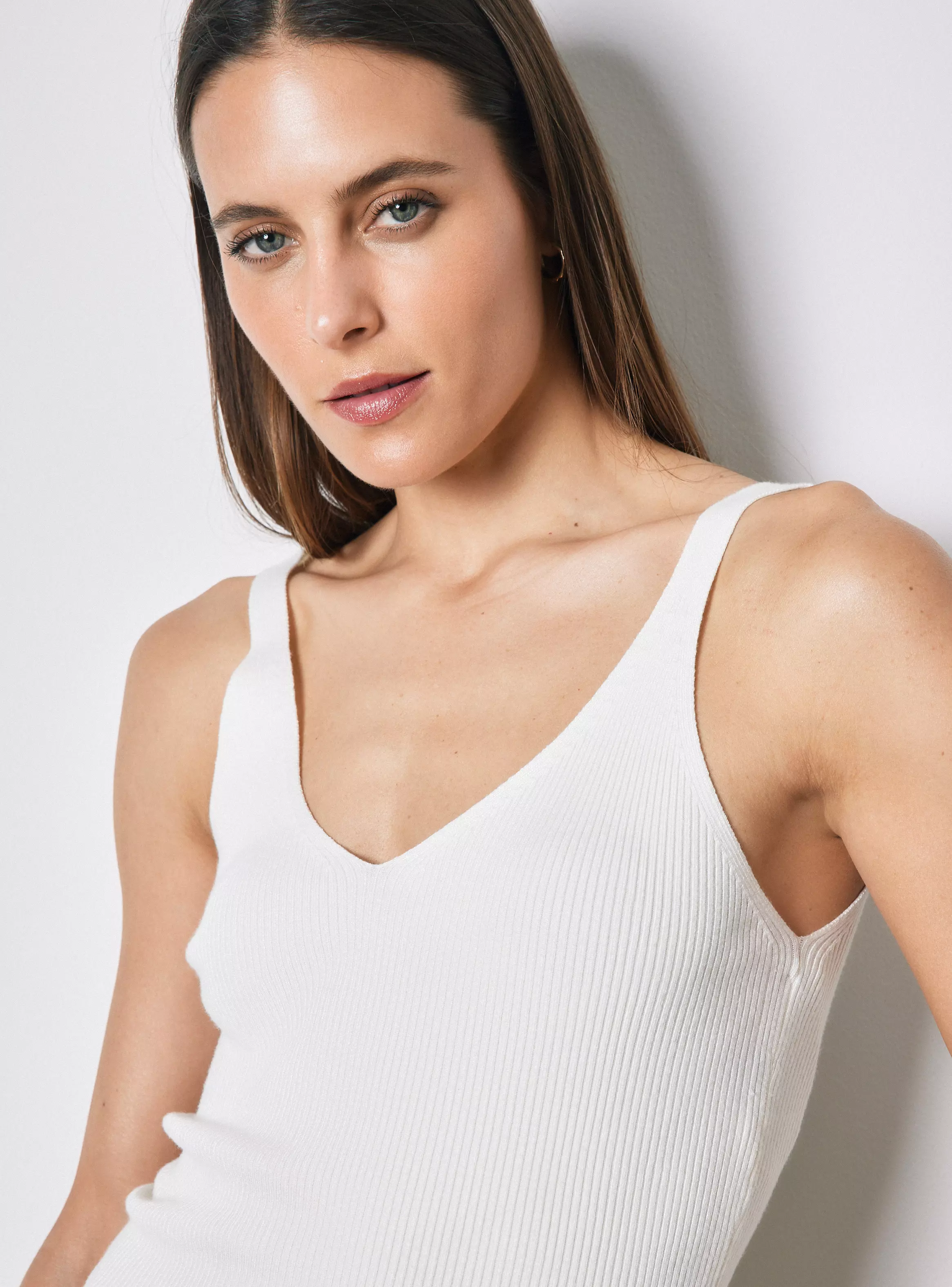Polera Tejida Escote V-2