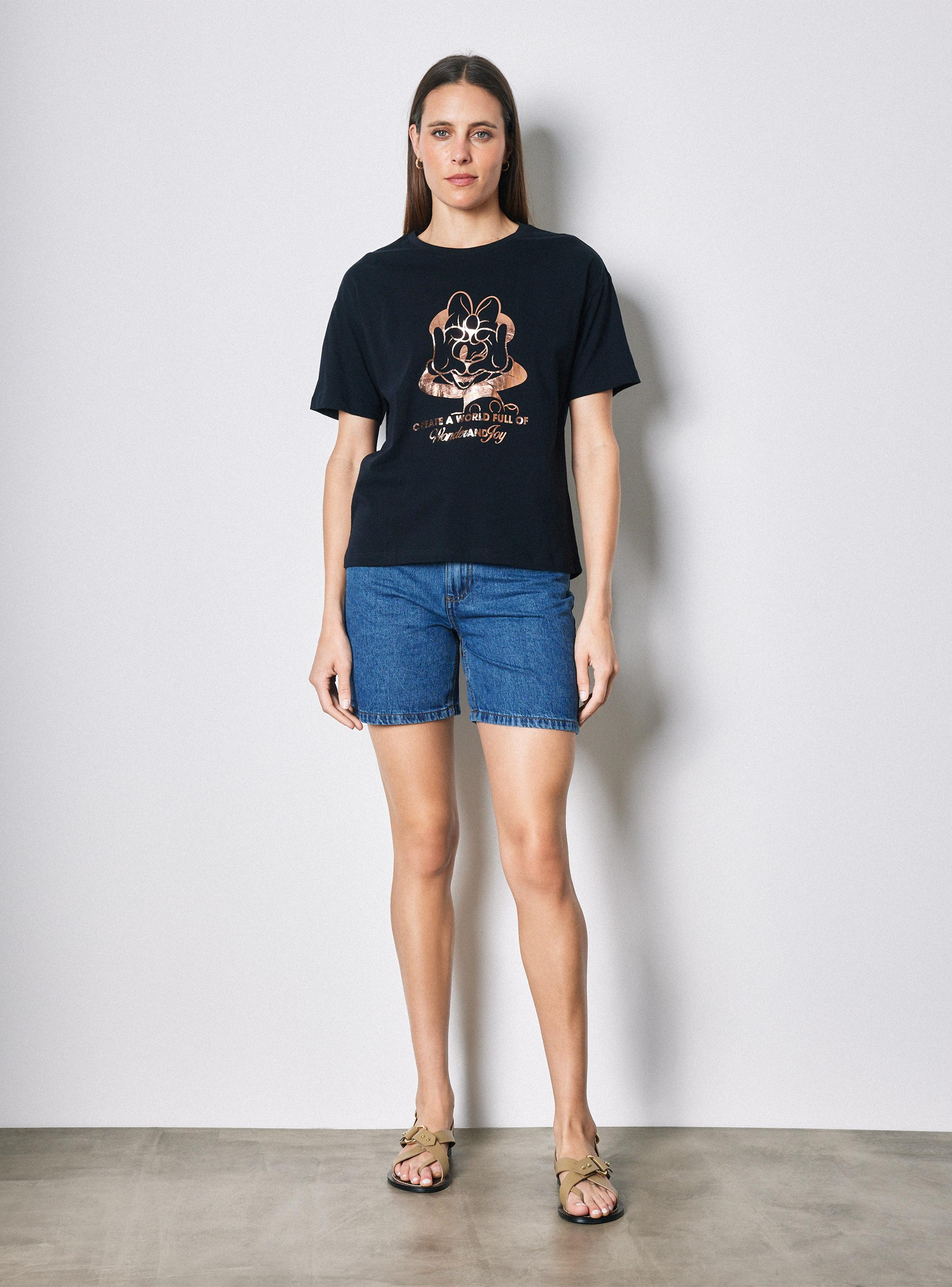 Polera Manga Corta con Estampado de Minnie-4