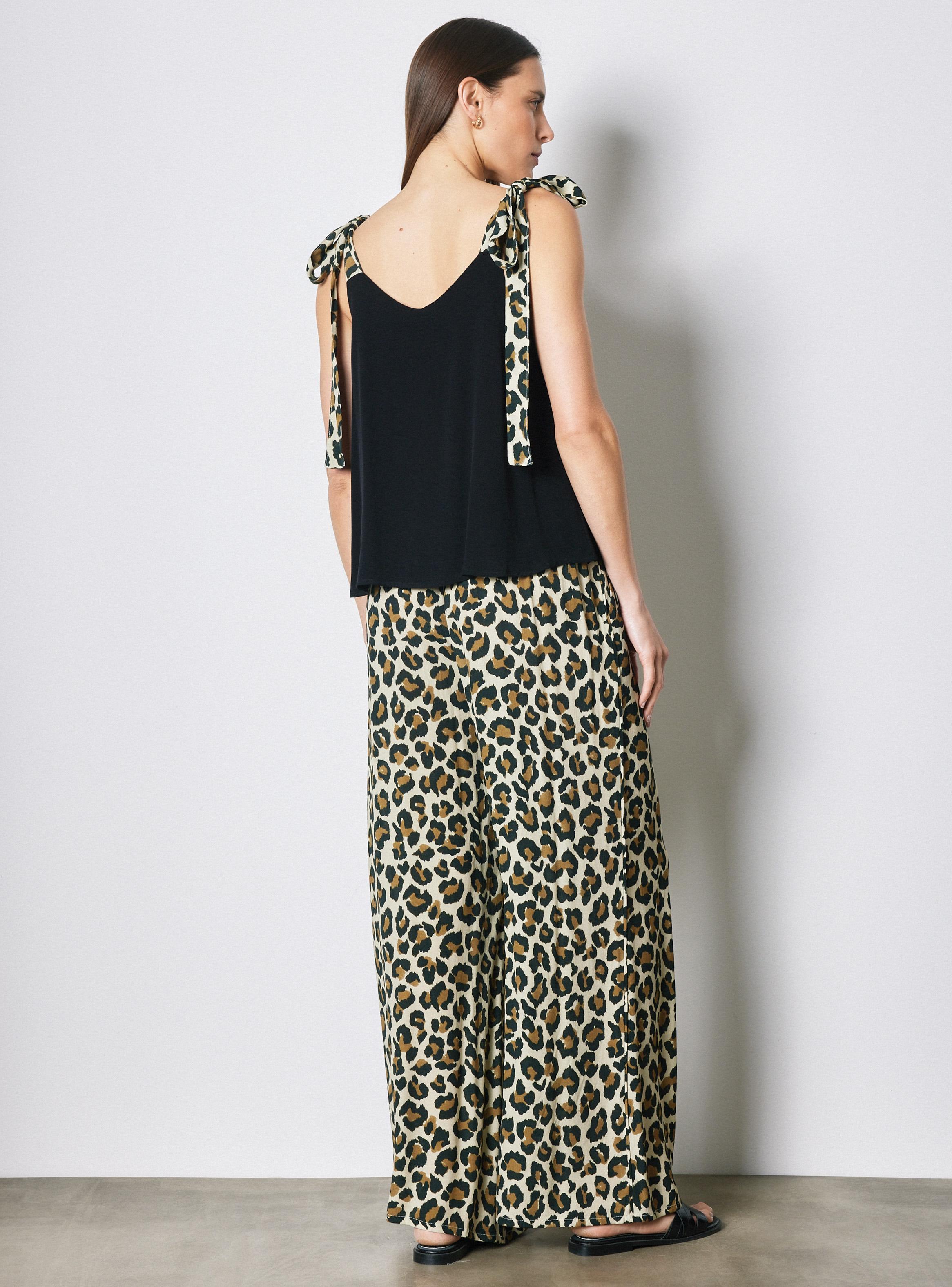 Blusa con Tirantes Anchos Anudados-5