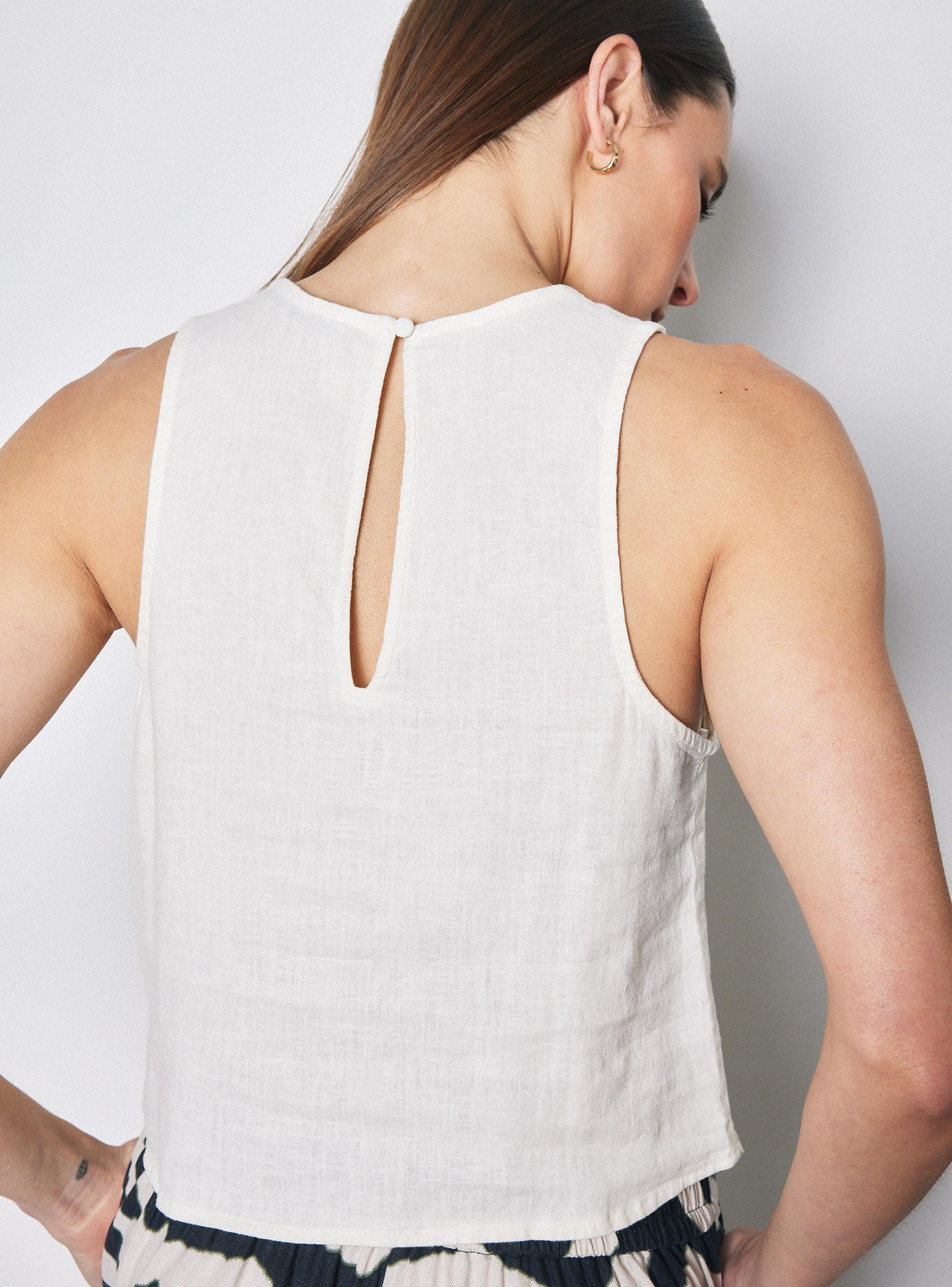 Blusa Lino Escote Redondo-3