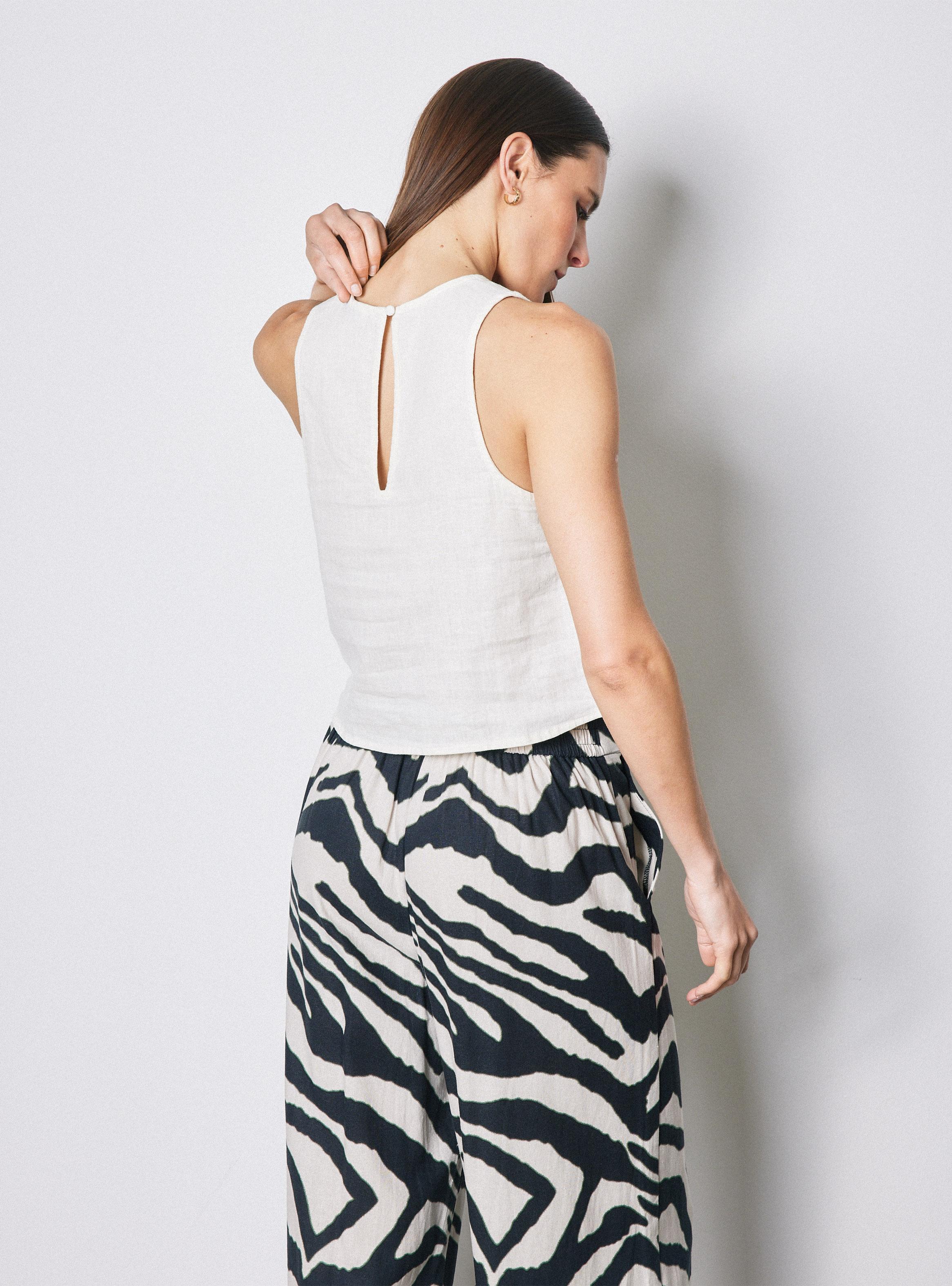 Blusa Lino Escote Redondo-1