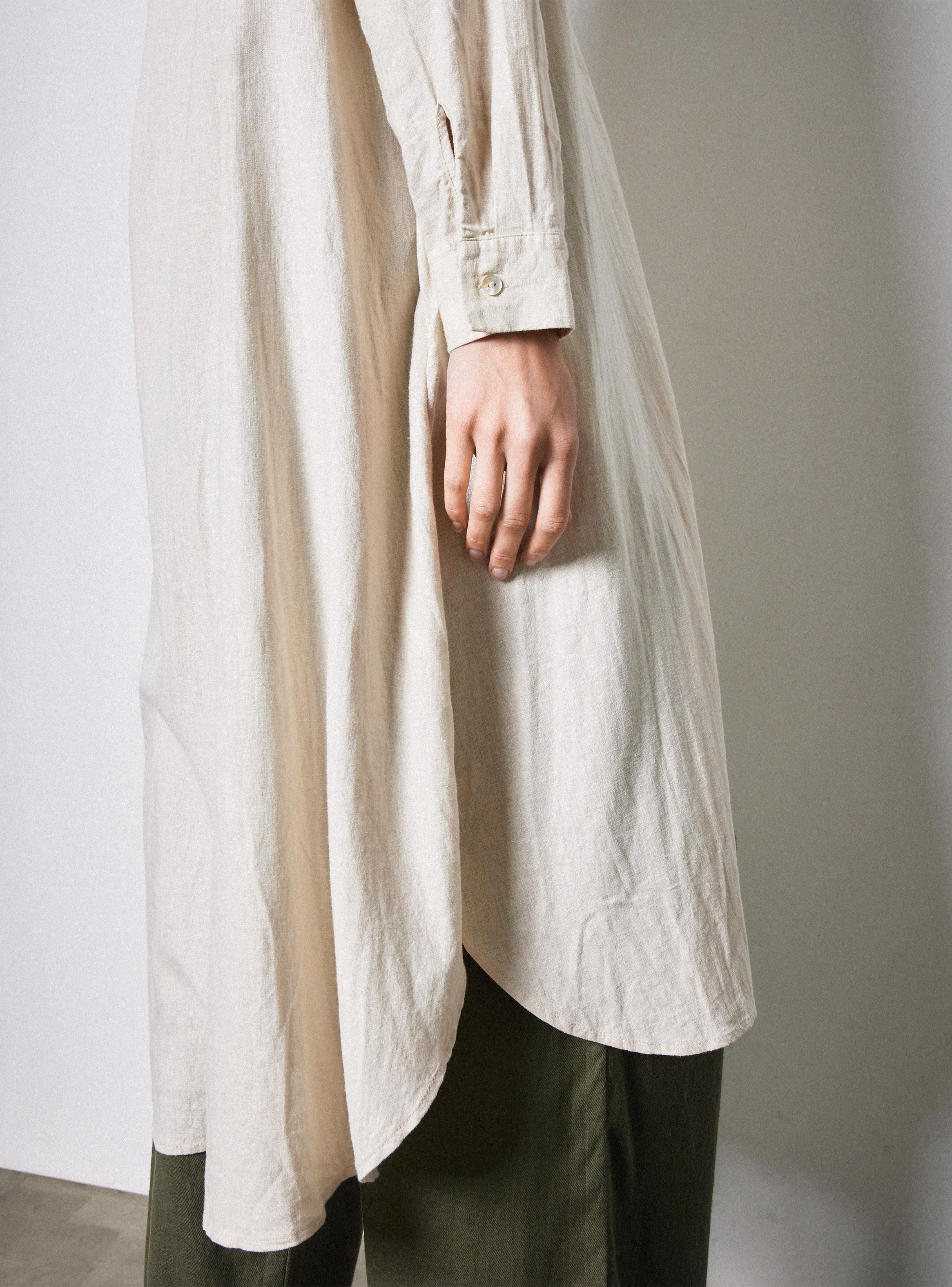 Blusa Vestido Lino Cuello Camisero-2